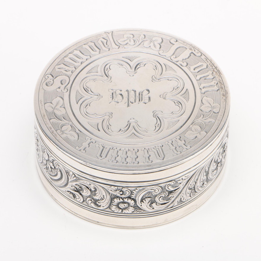 John Angell II & George Angell English Sterling Gentlemen's Vanity Box, 1848