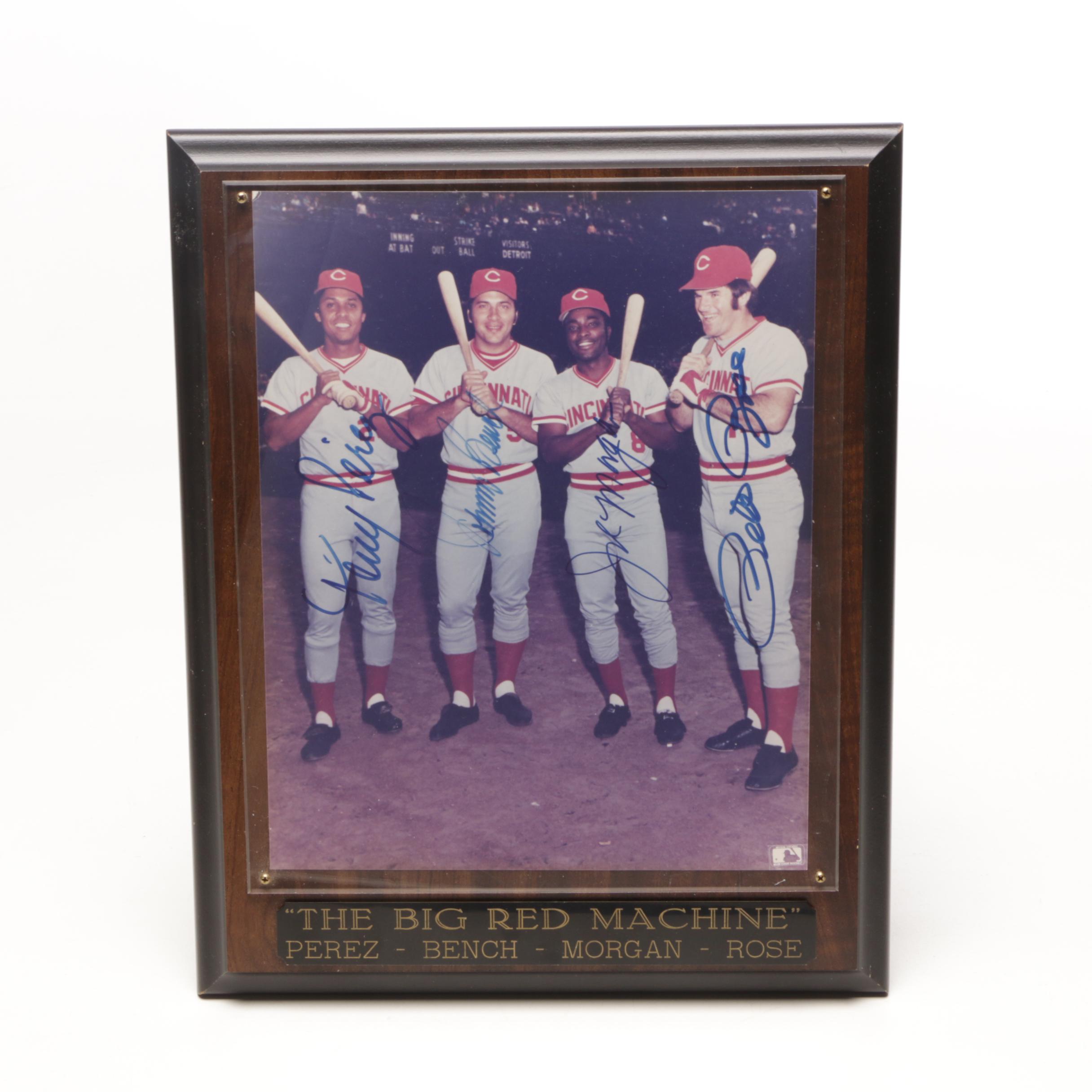 "Big Red Machine" Signed Photo Plaque