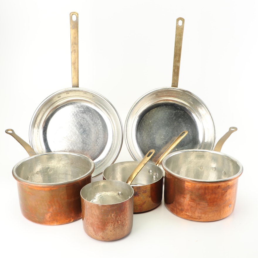 Italian and French Copper Cookware Including Mauviel