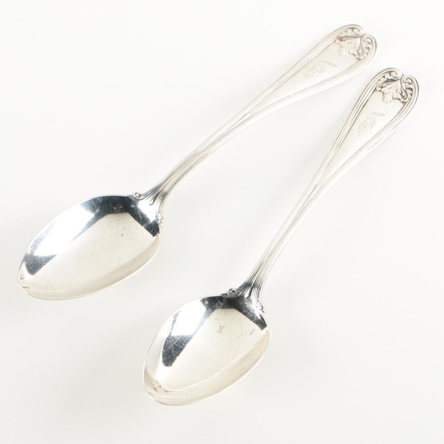Tiffany & Co "Colonial" Sterling Silver Serving Spoons