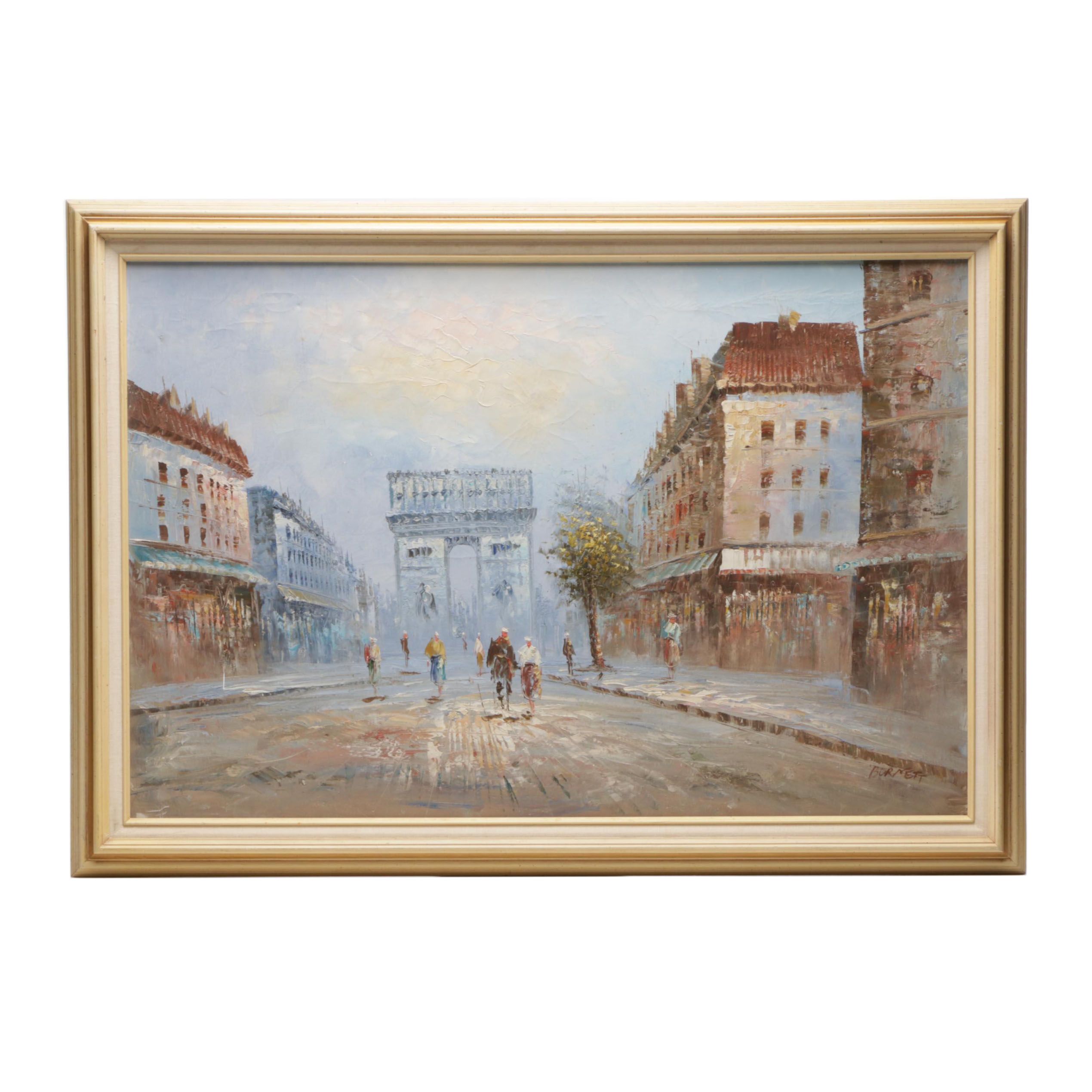 Caroline Burnett Oil Painting of Arc de Triomphe