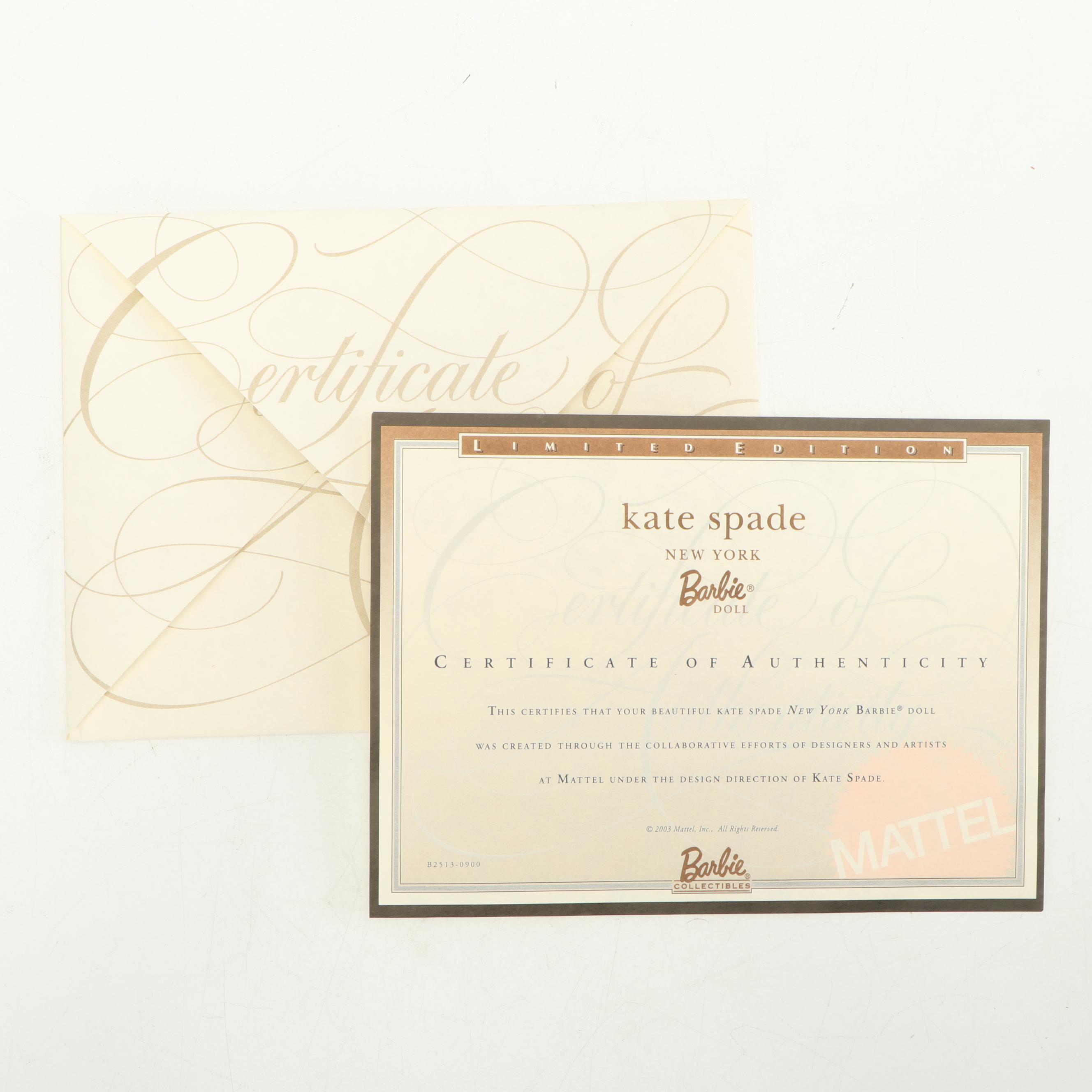 Kate Spade Limited Edition Barbie Doll