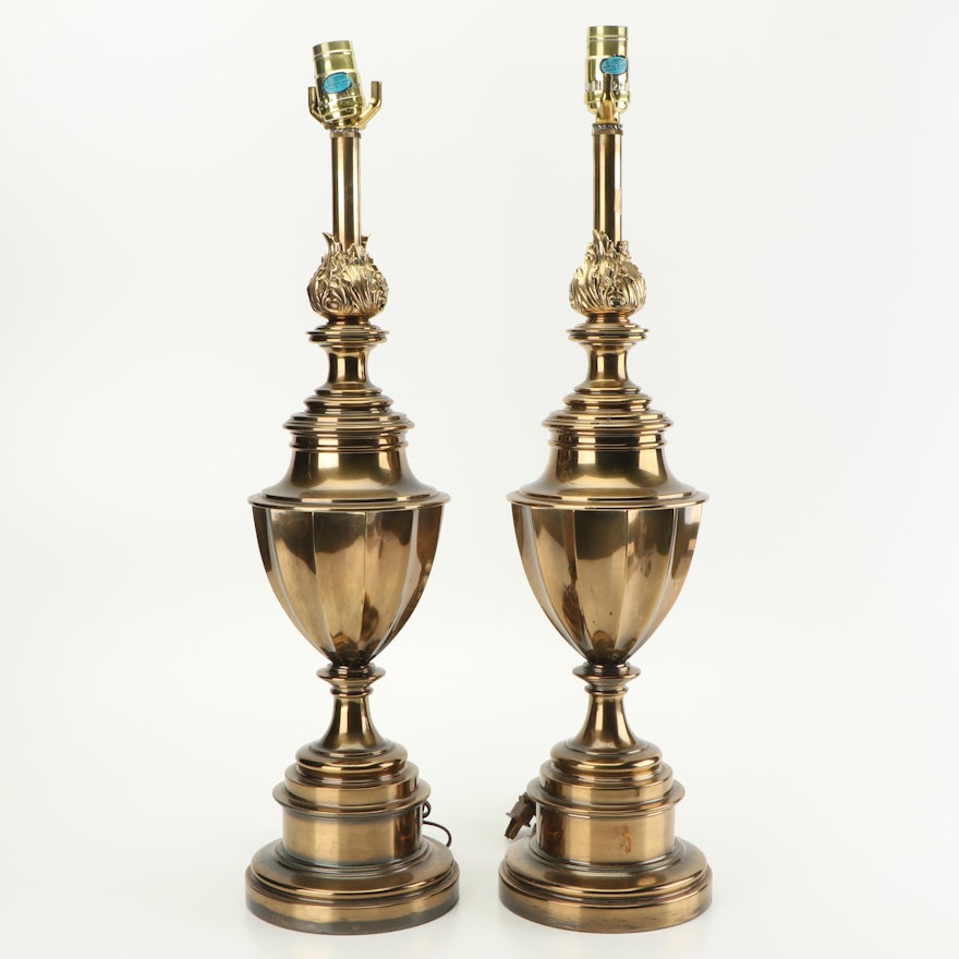 Stiffel Brass Table Lamps, Late 20th Century