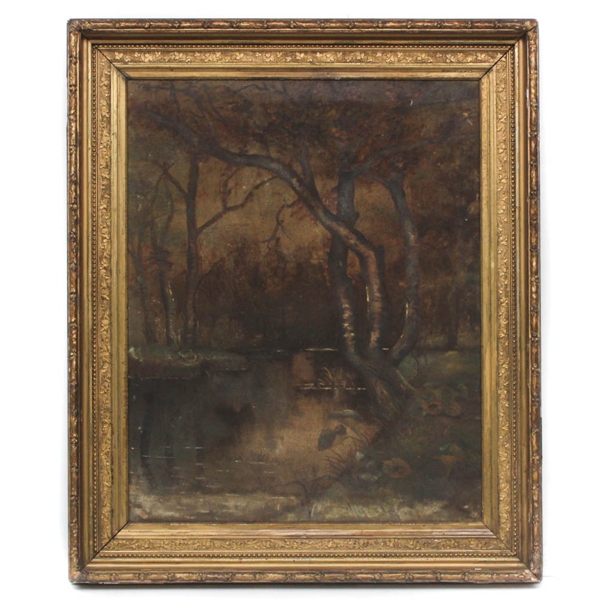 Mid-Late 19th Century Landscape Oil Painting