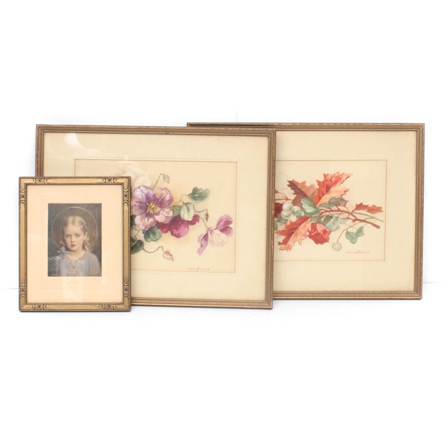 Vintage Art with Botanical Watercolors