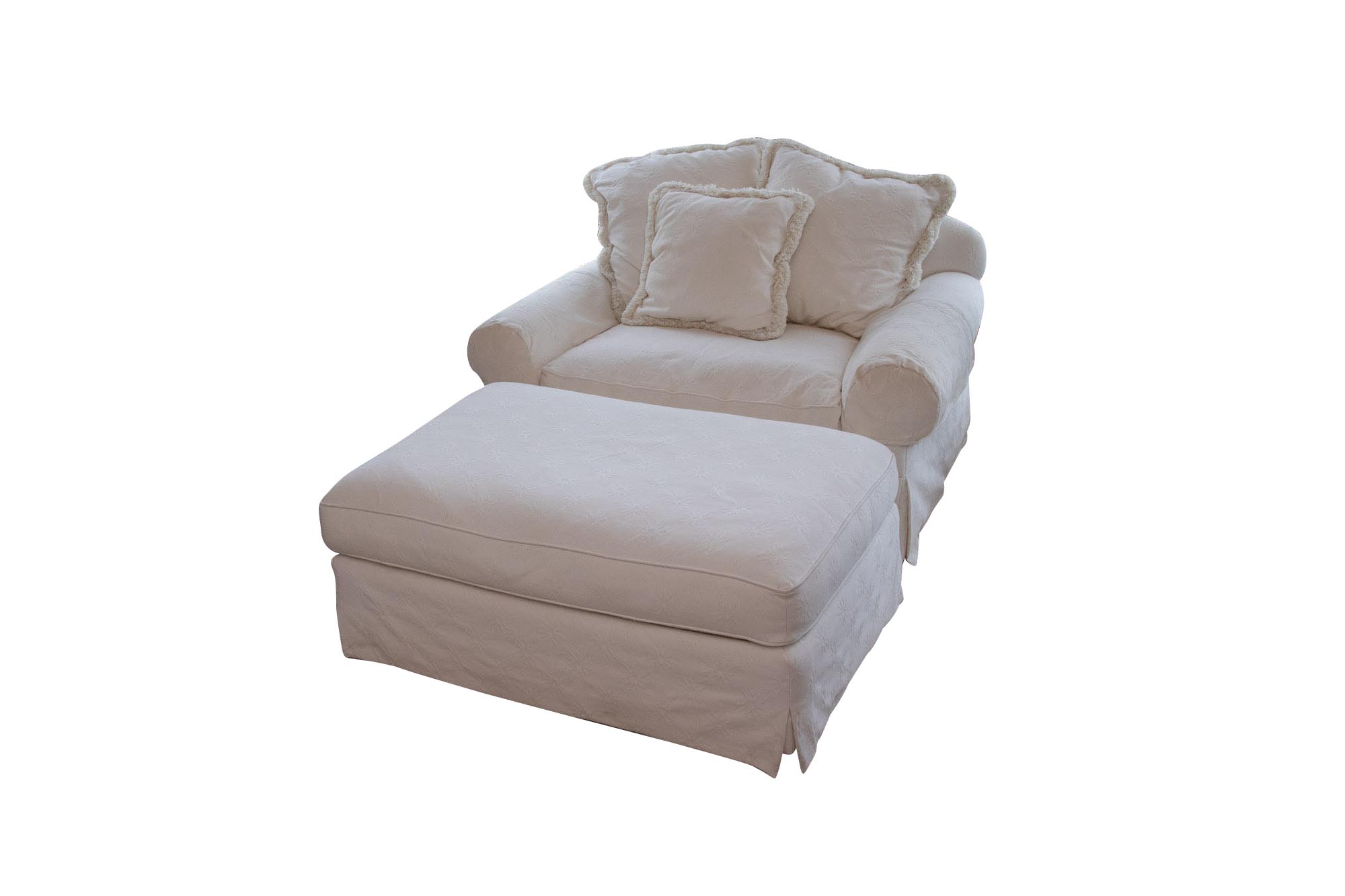 Oversized Armchair and Ottoman