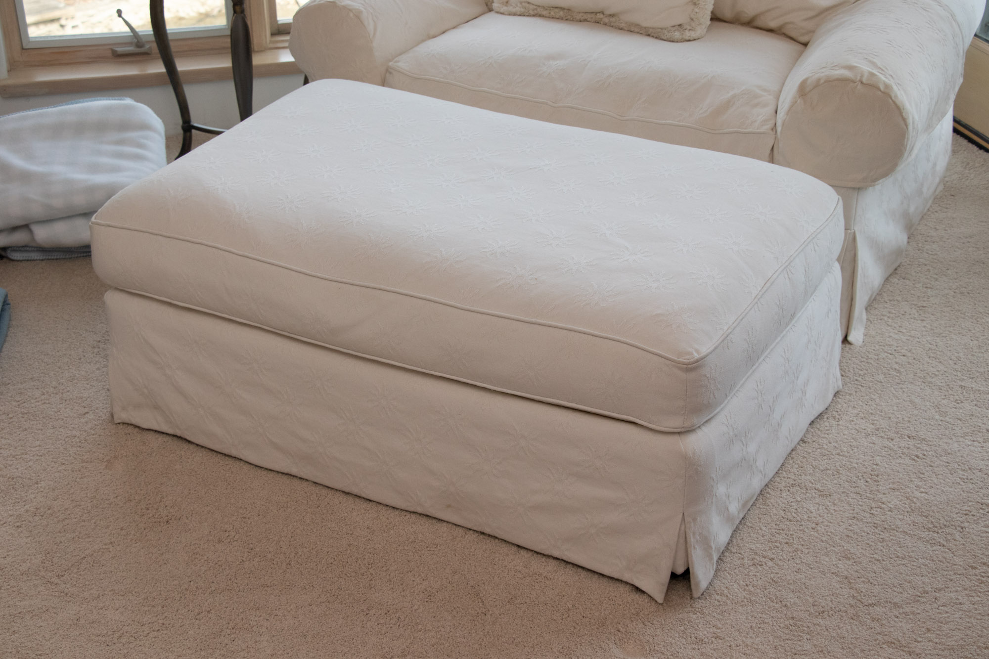 Oversized Armchair and Ottoman