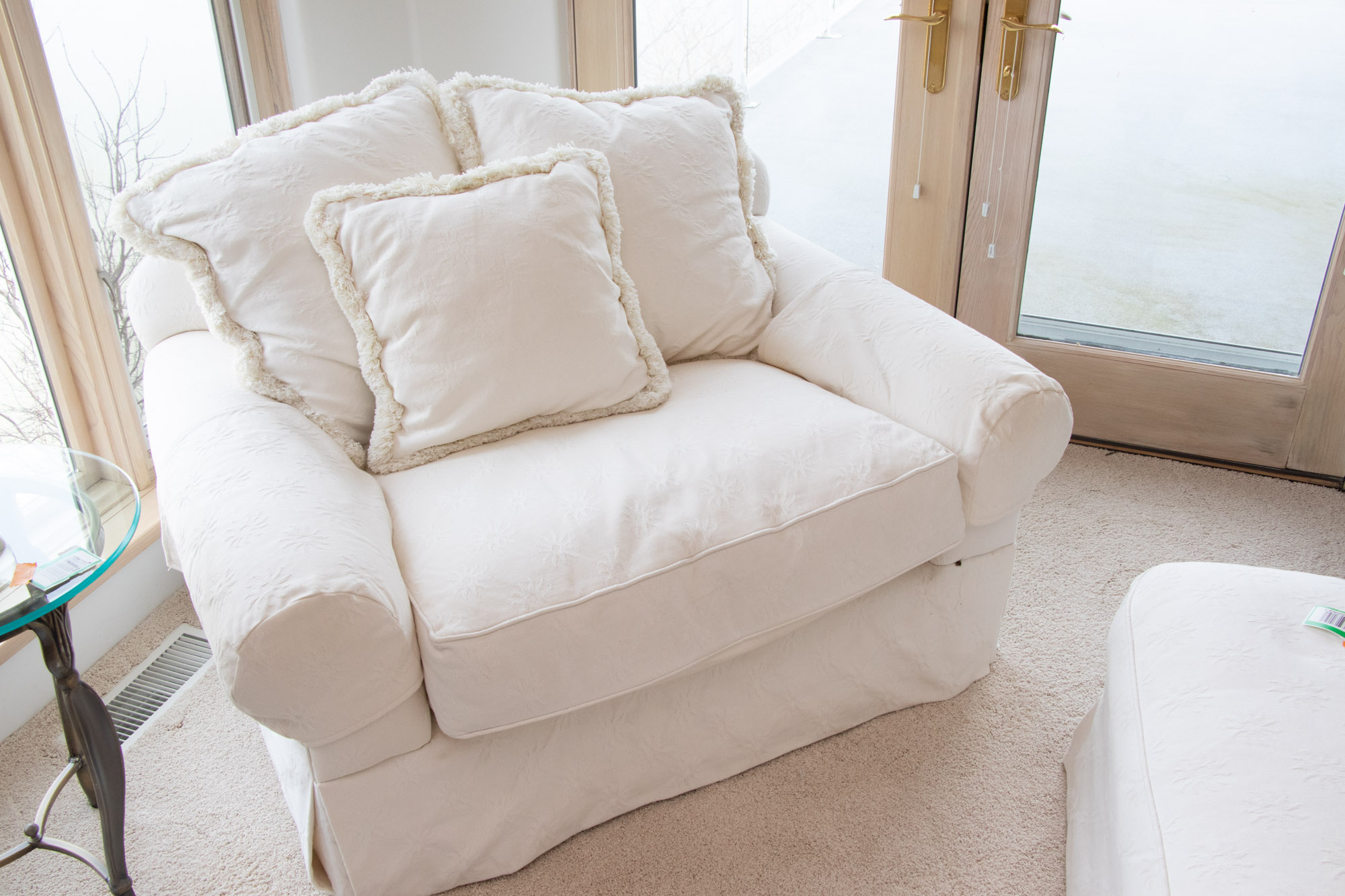 Oversized Armchair and Ottoman