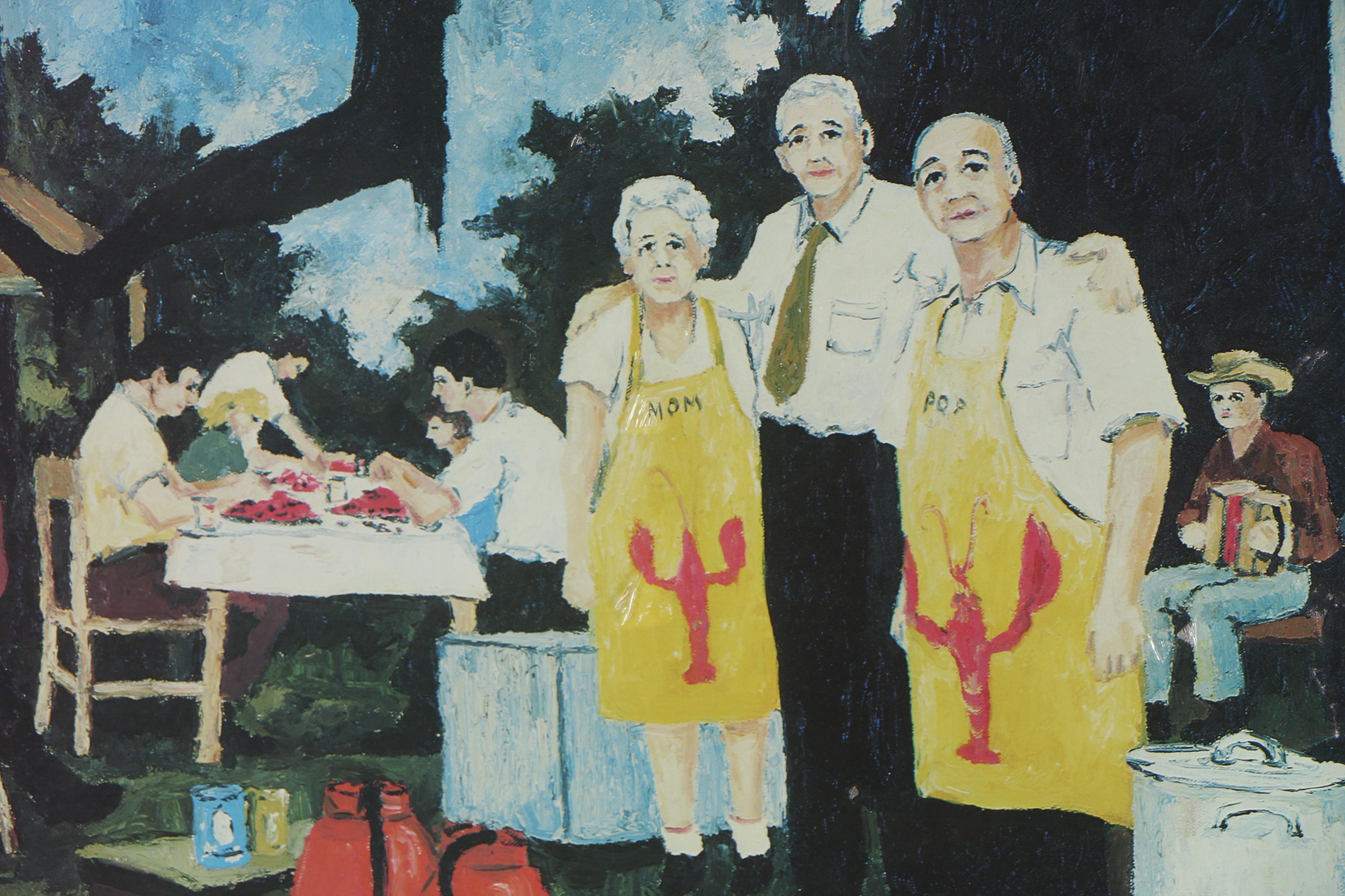 George Rodrigue Offset Lithograph "The Crawfish Boil"