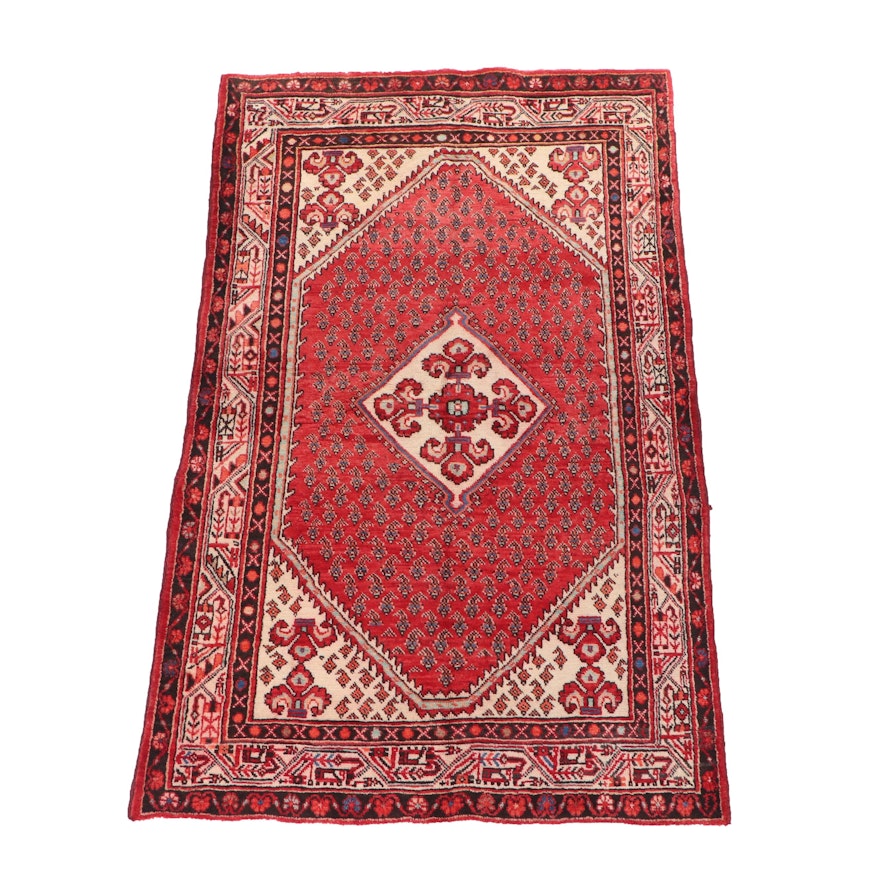 Hand-Knotted Persian Everu Wool Rug