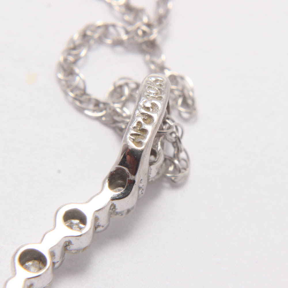 10K White Gold Diamond Necklace