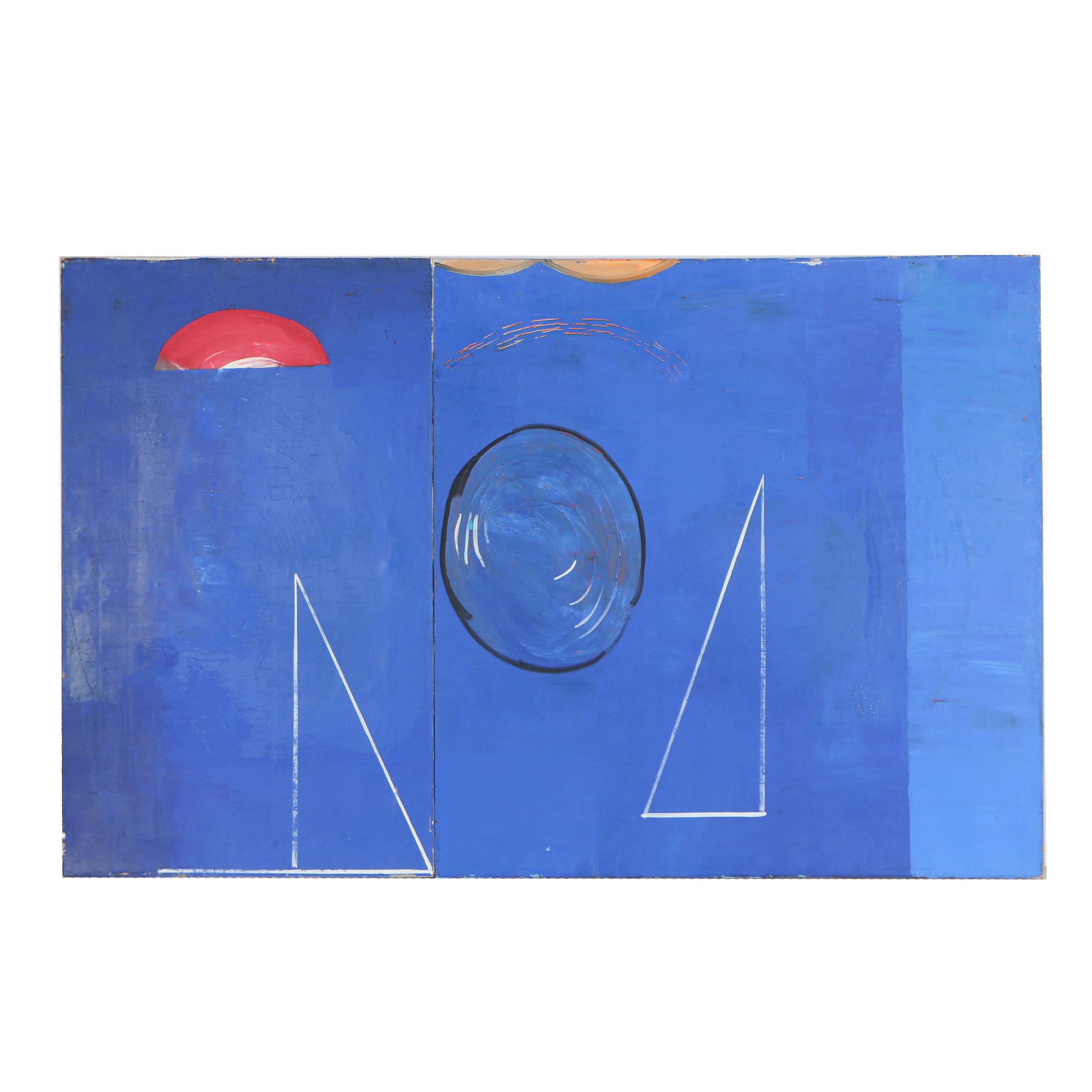 Peter Rappoli 1981 Oil Painting "Missing Pieces"