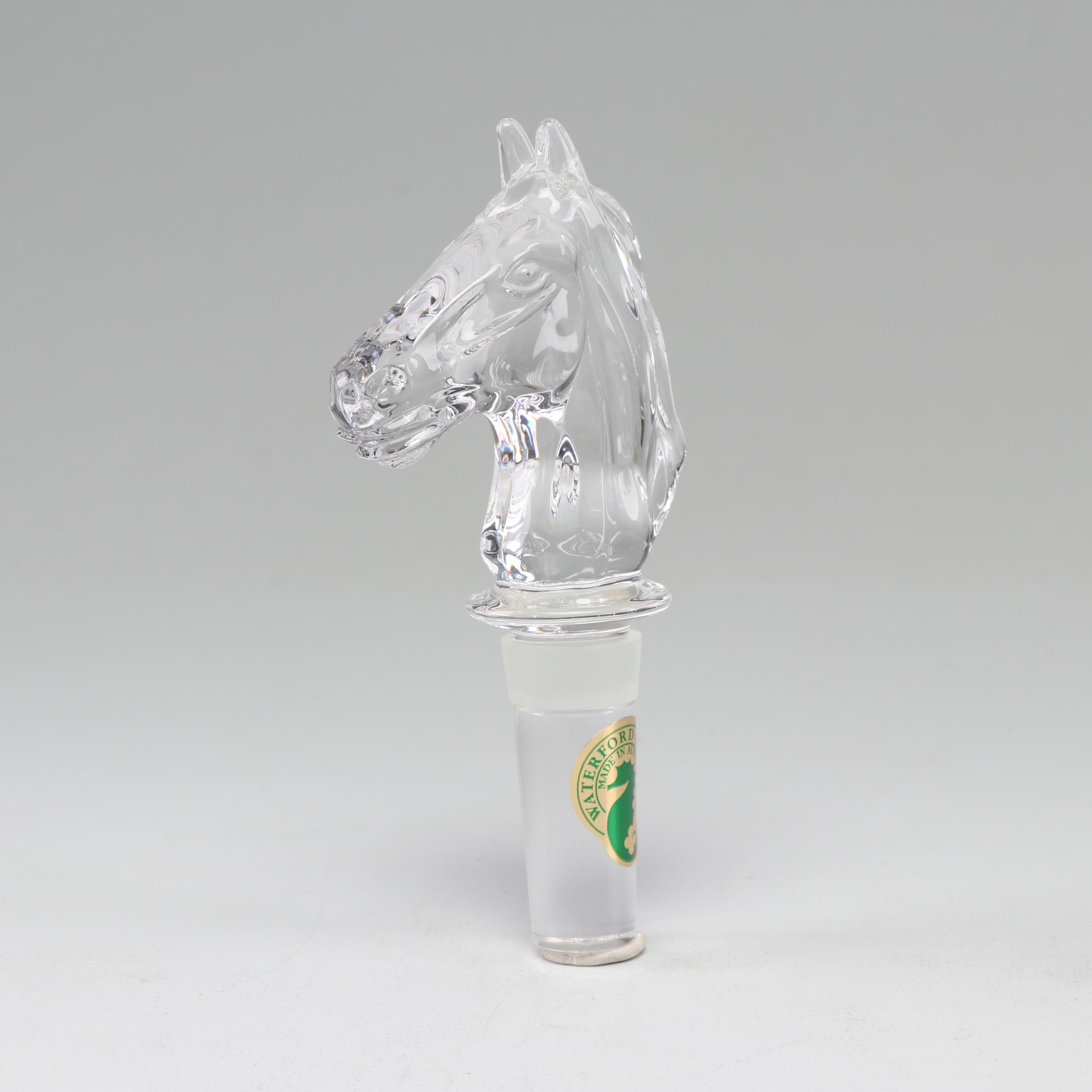 Waterford Crystal "Westie Dog" Figurines and Horse Bottle Stopper