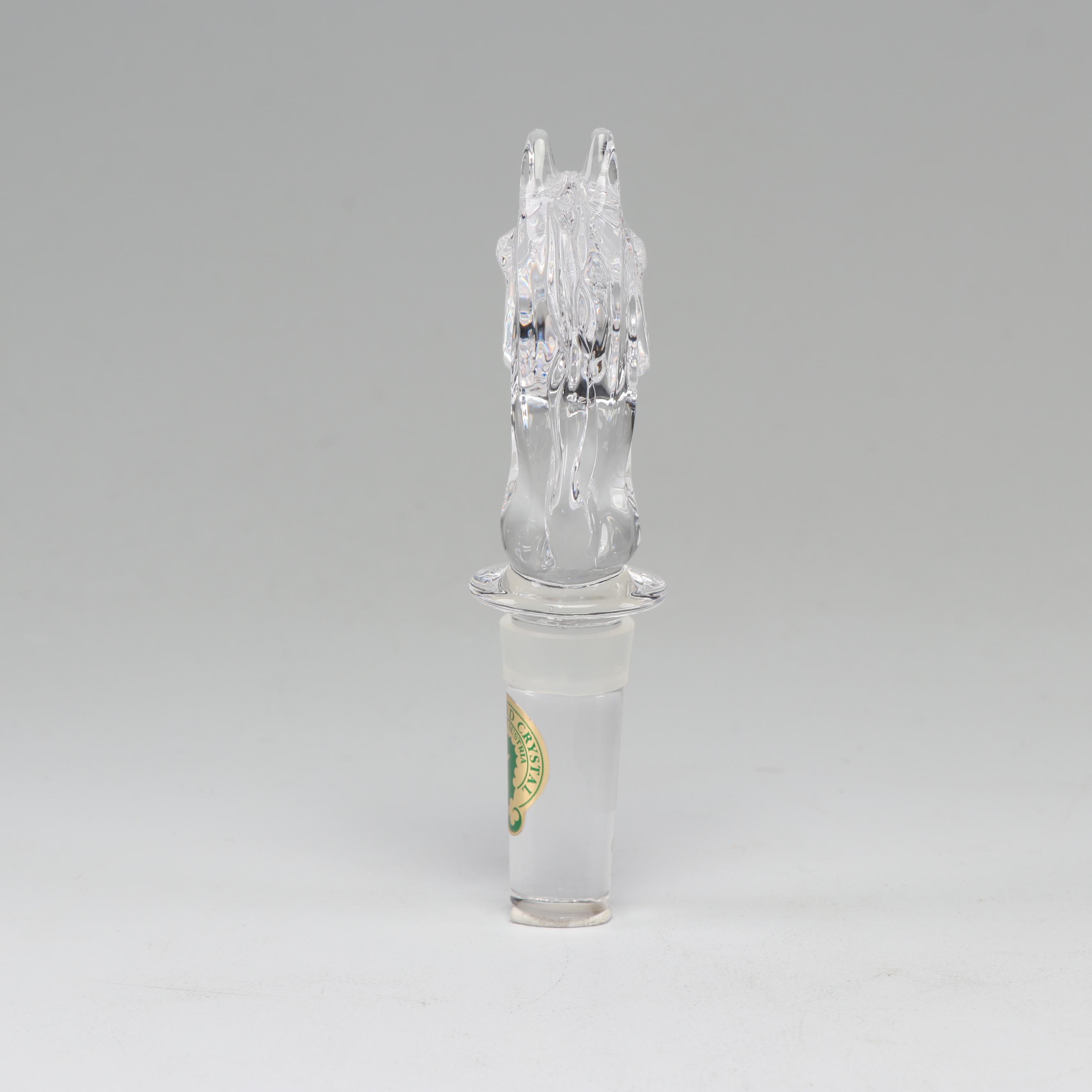 Waterford Crystal "Westie Dog" Figurines and Horse Bottle Stopper