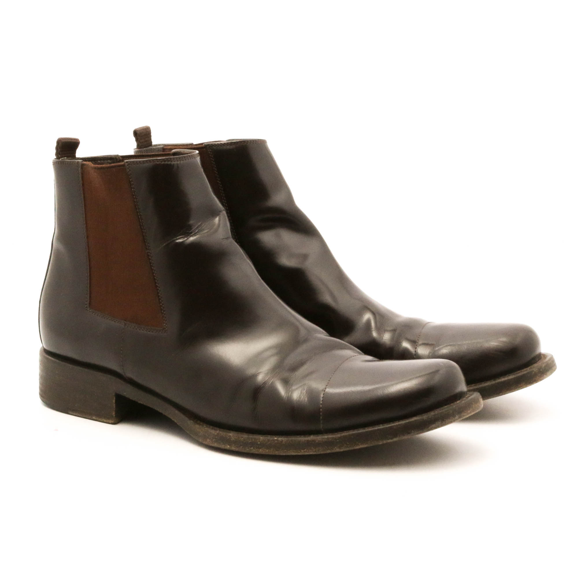 Men's Prada Leather Chelsea Boots