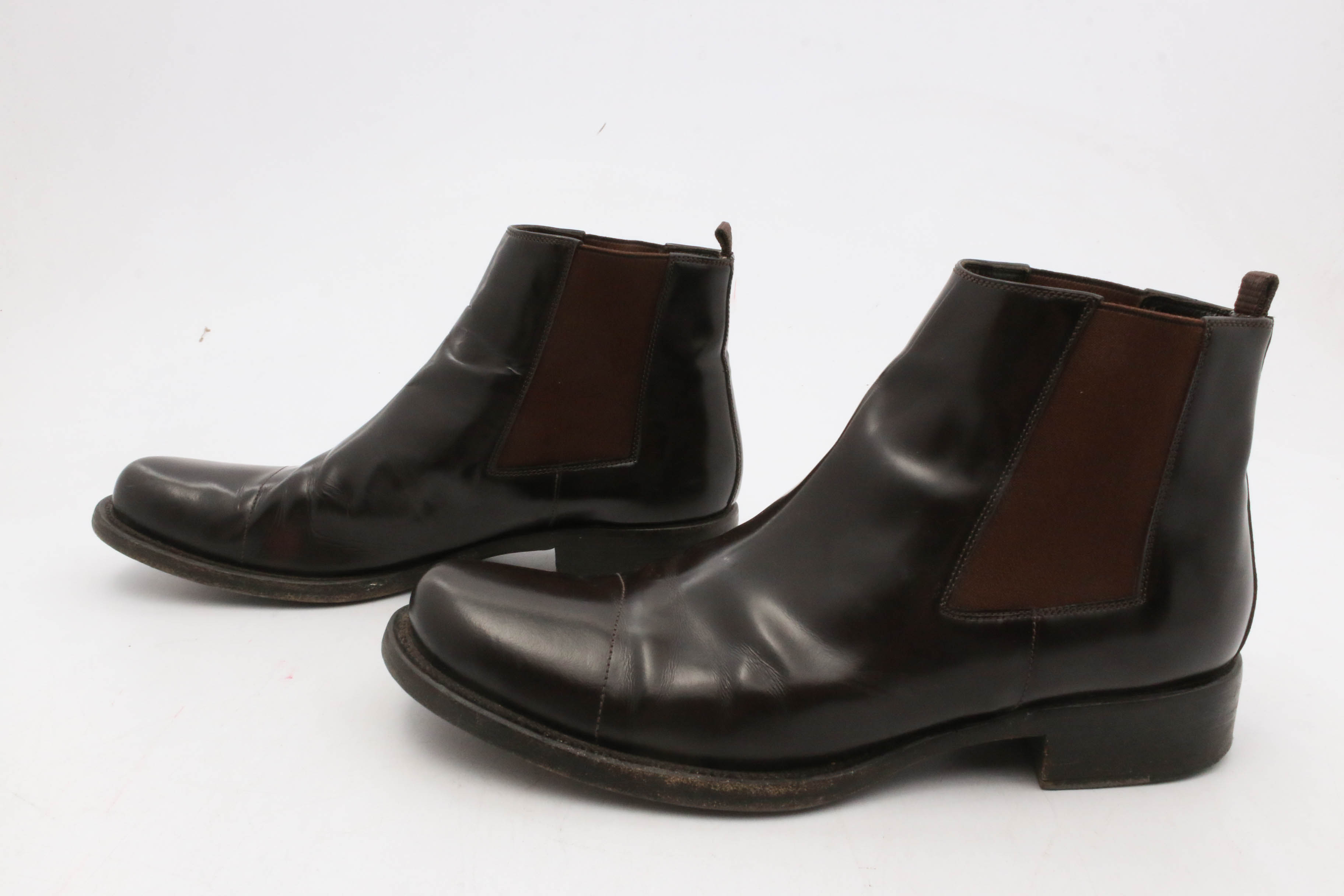 Men's Prada Leather Chelsea Boots