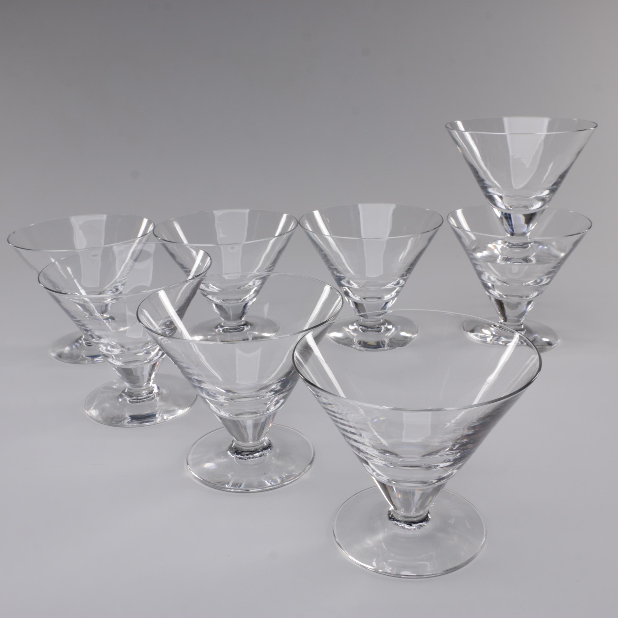 Vintage Crystal Martini Glasses