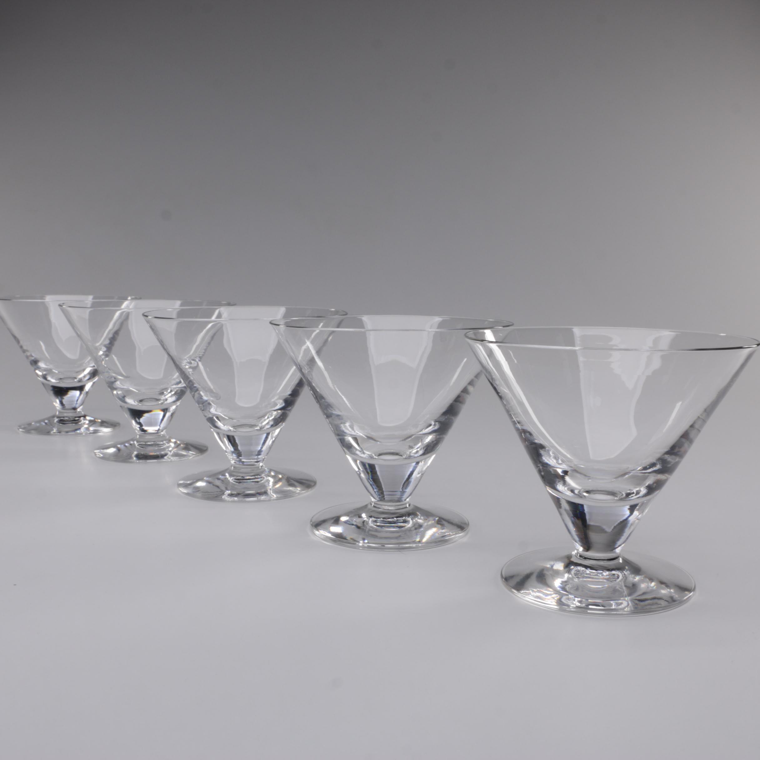 Vintage Crystal Martini Glasses