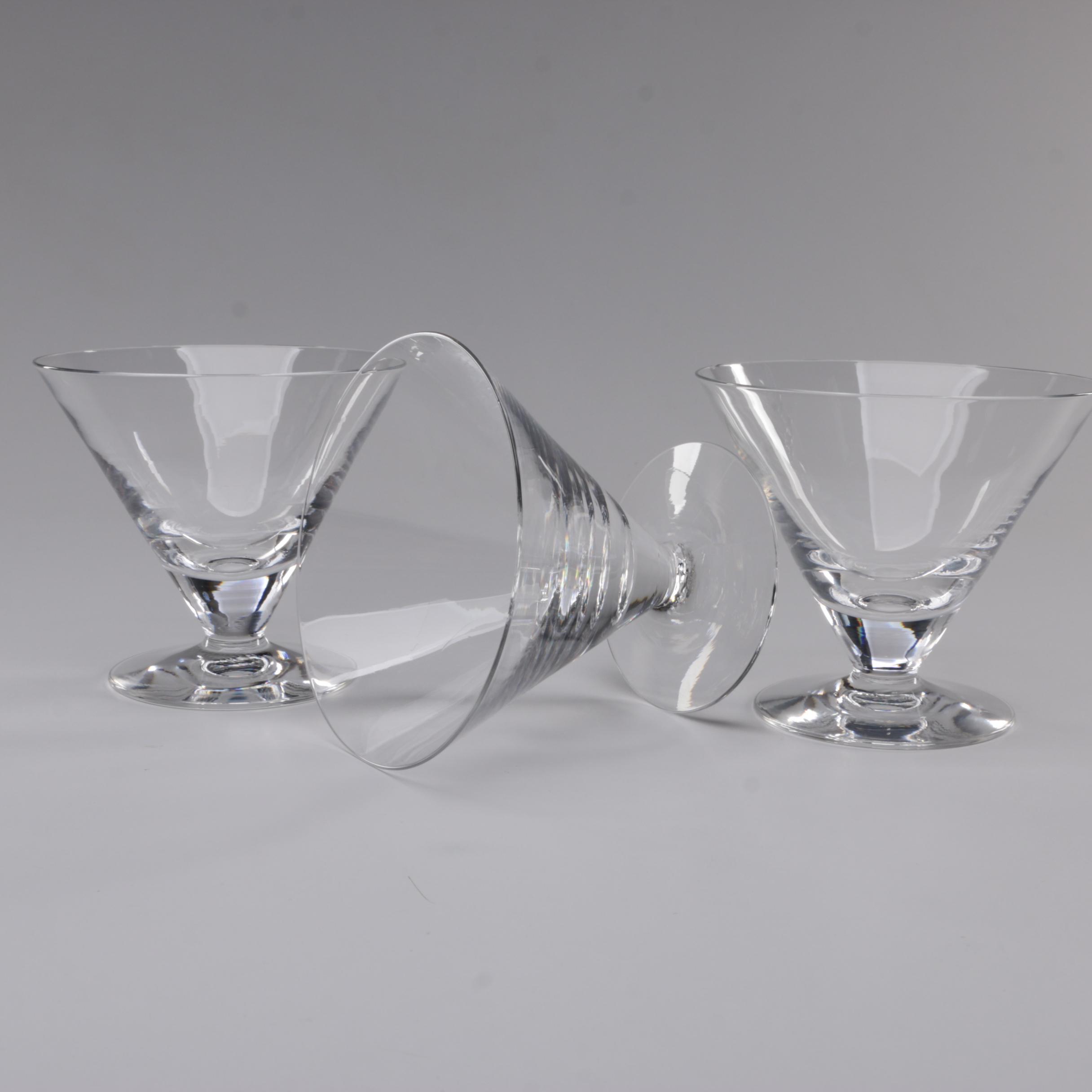 Vintage Crystal Martini Glasses