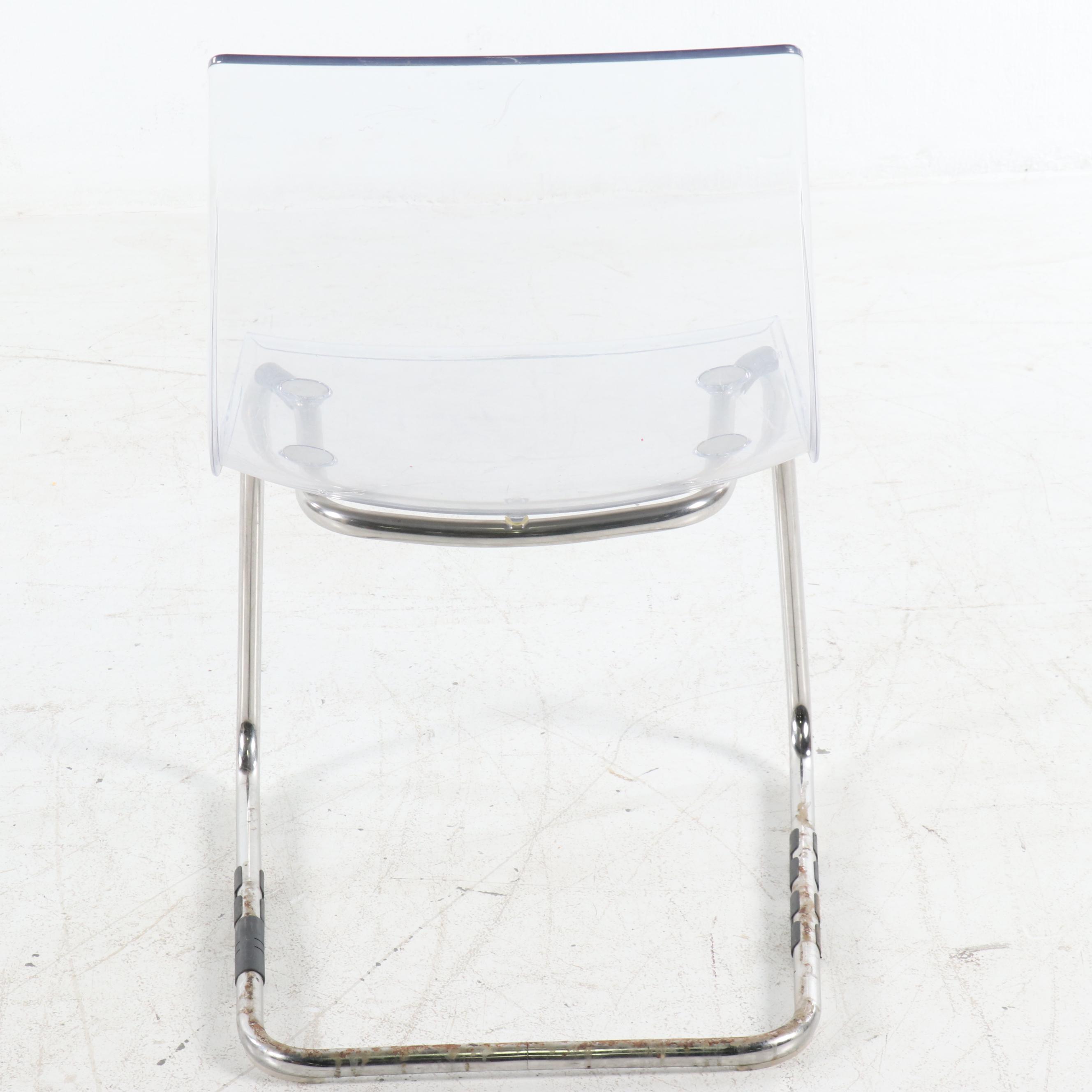 Acrylic "Tobias" Side Chairs by IKEA