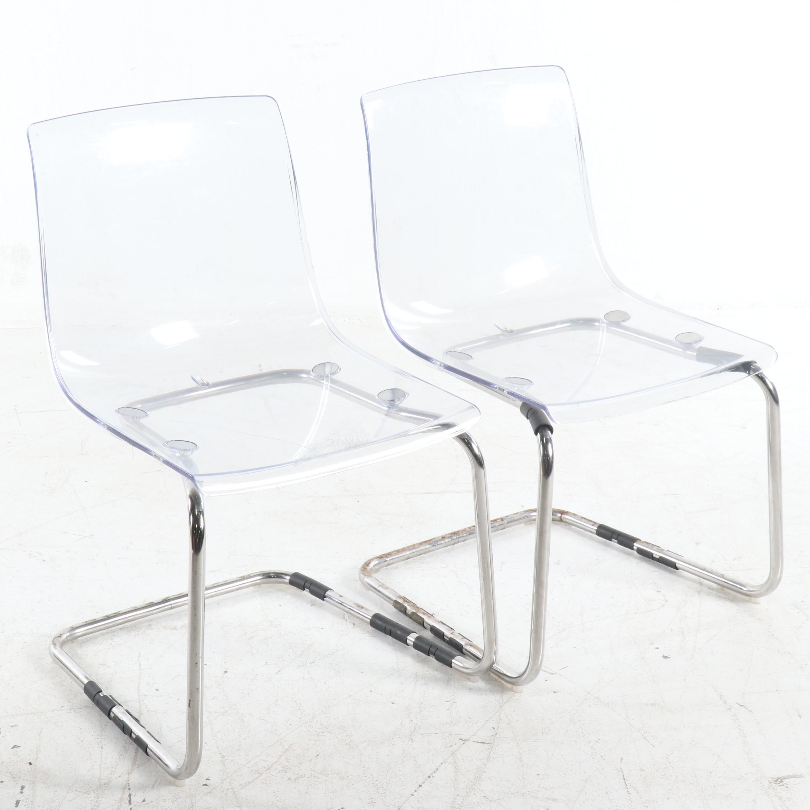 Acrylic "Tobias" Side Chairs by IKEA