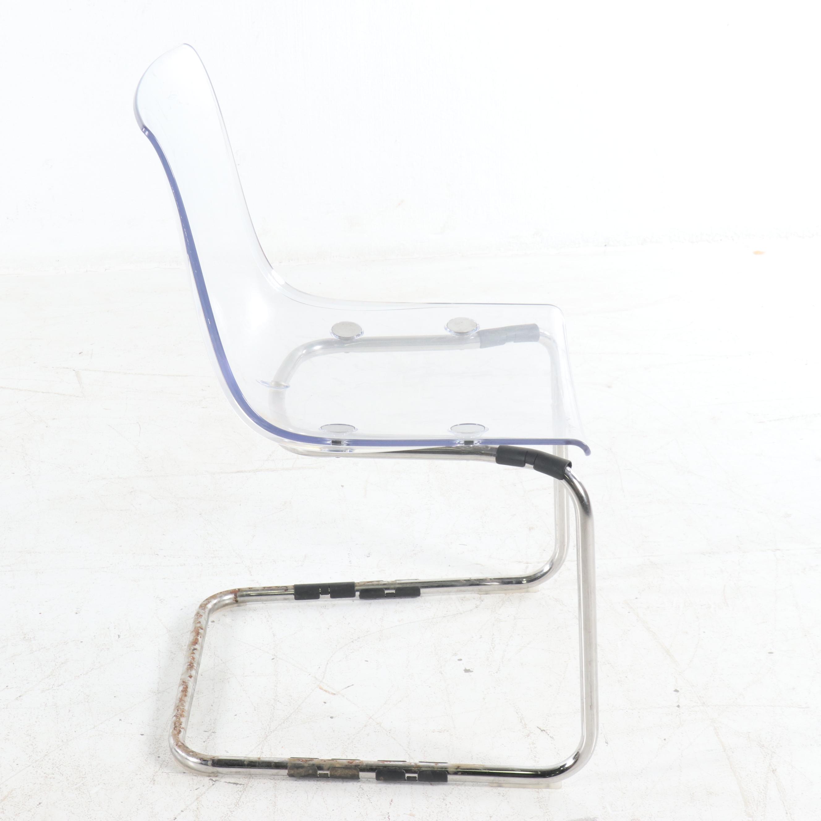 Acrylic "Tobias" Side Chairs by IKEA