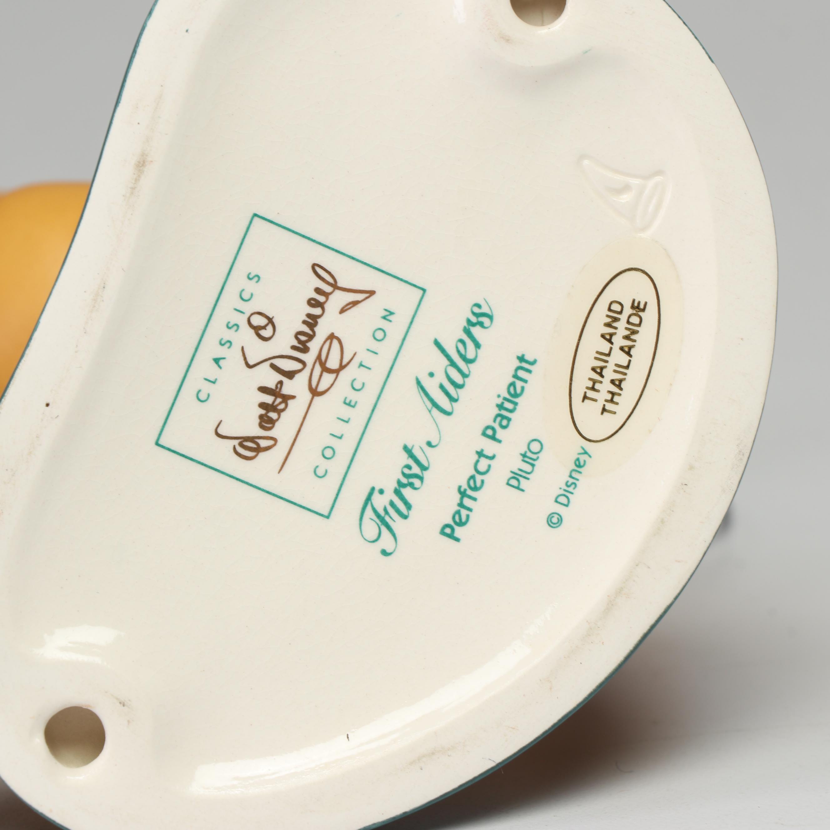 Walt Disney Classics Collection Mickey Mouse and Pluto Porcelain Figurines