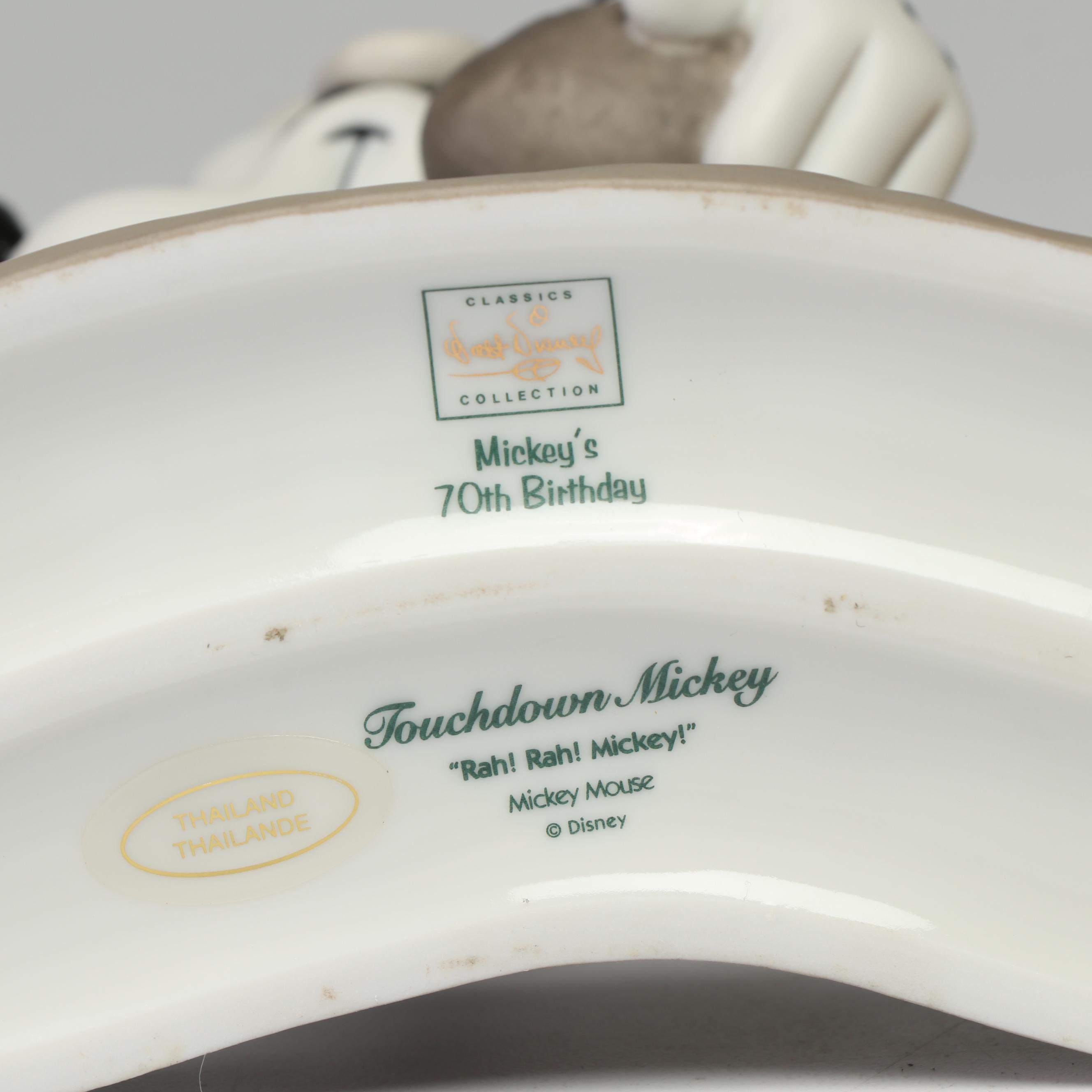 Walt Disney Classics Collection Mickey Mouse and Pluto Porcelain Figurines