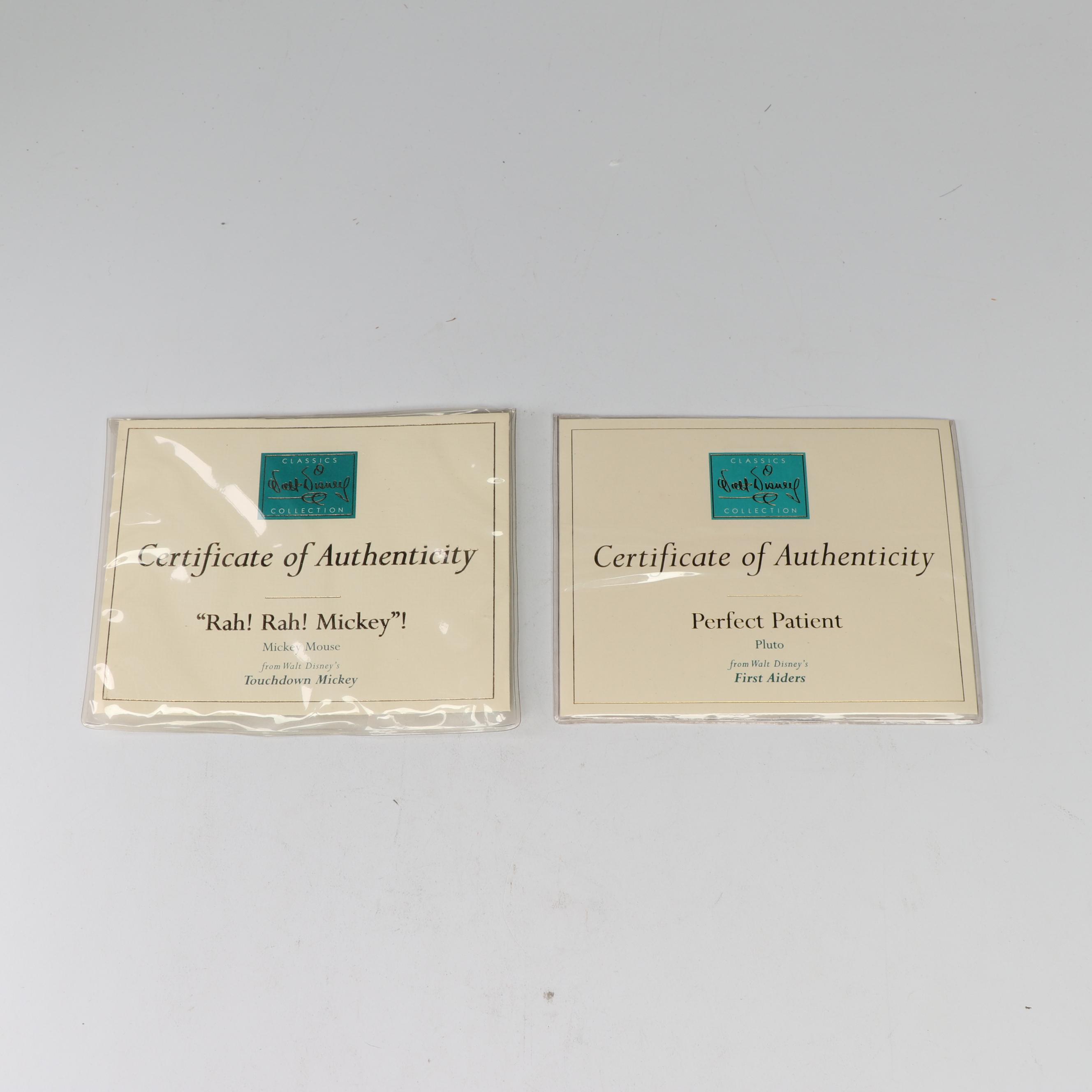 Walt Disney Classics Collection Mickey Mouse and Pluto Porcelain Figurines