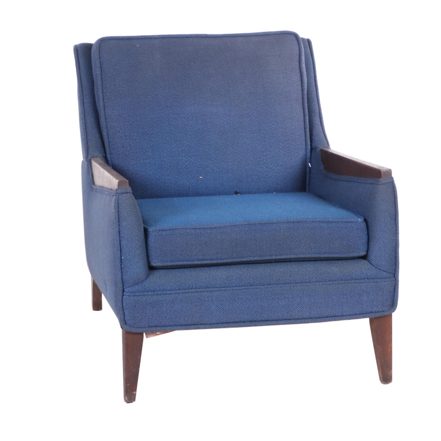 Fashion Art Upholstered Lounge Chair, Mid-Century