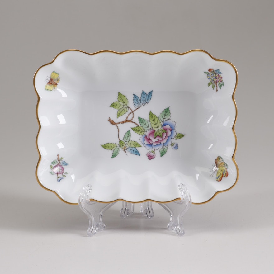 Herend "Queen Victoria" Fluted Porcelain Dish