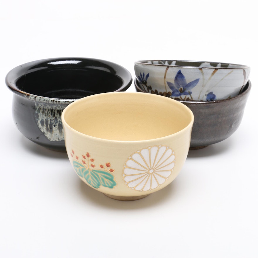 Japanese Ceramic Studio Pottery Tea Bowls