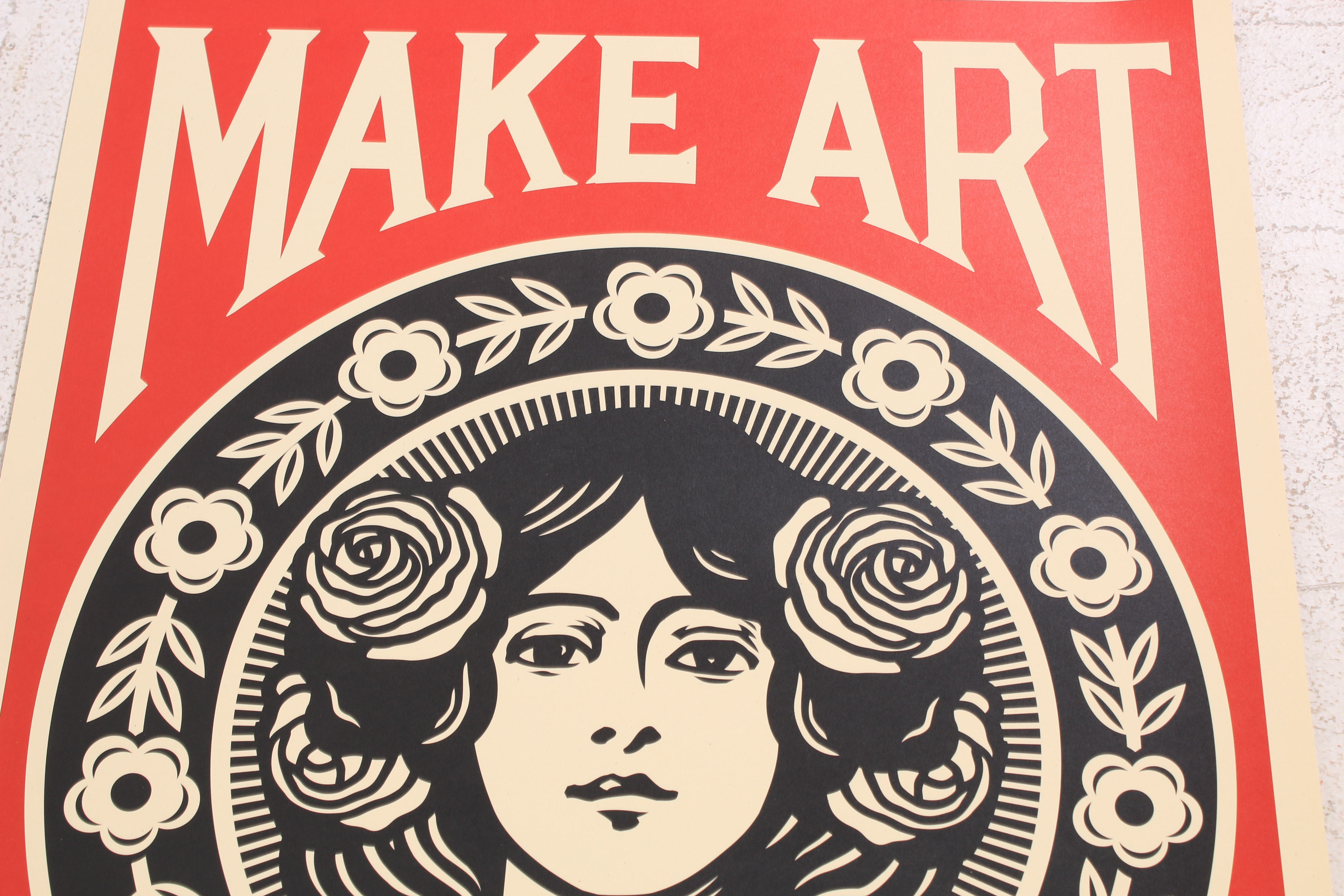 Shepard Fairey Offset Print "Make Art Not War"