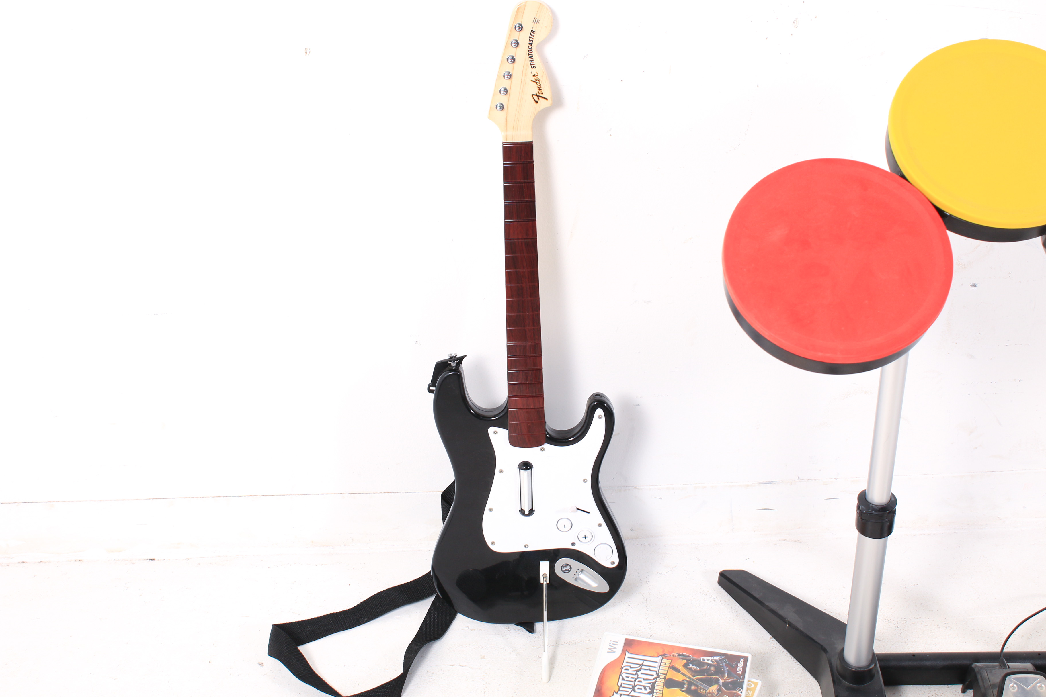Nintendo Wii Rock Band with Guitar, Drums, and Microphone
