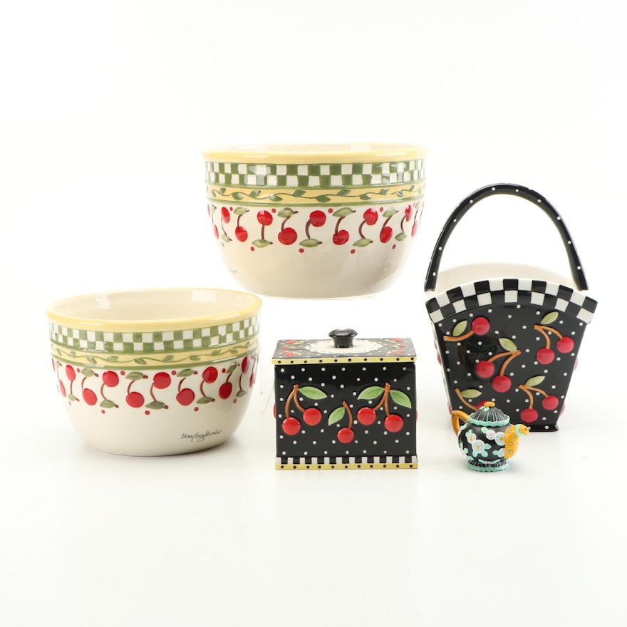 Mary Engelbreit Hand Painted Ceramic Serveware and Decor, 1998-2000