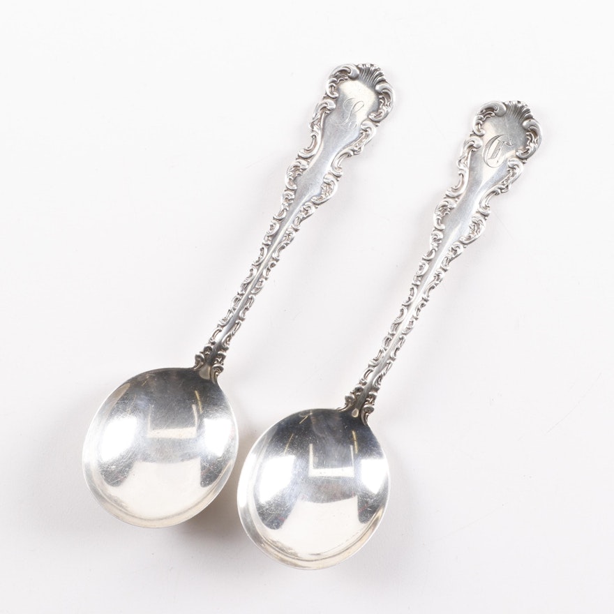 Whiting "Louis XV" Sterling Silver Serving Spoons