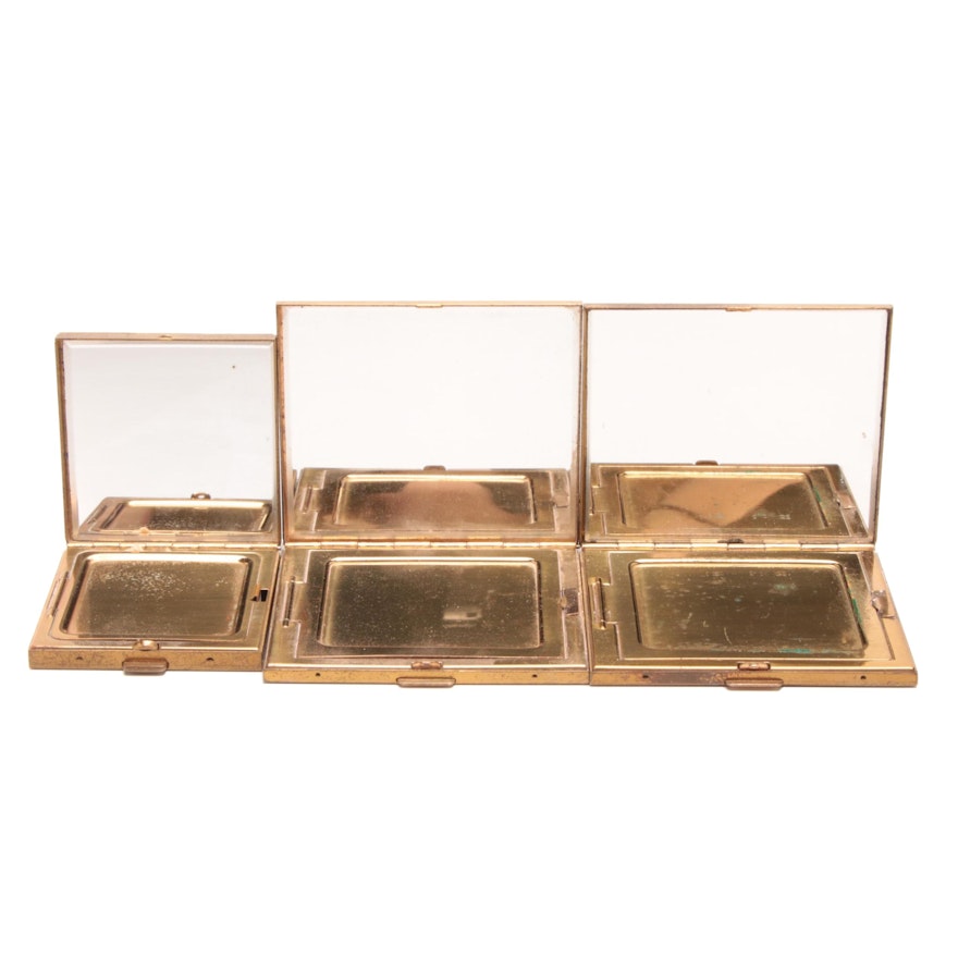 Mother of Pearl and Resin Compact Cases