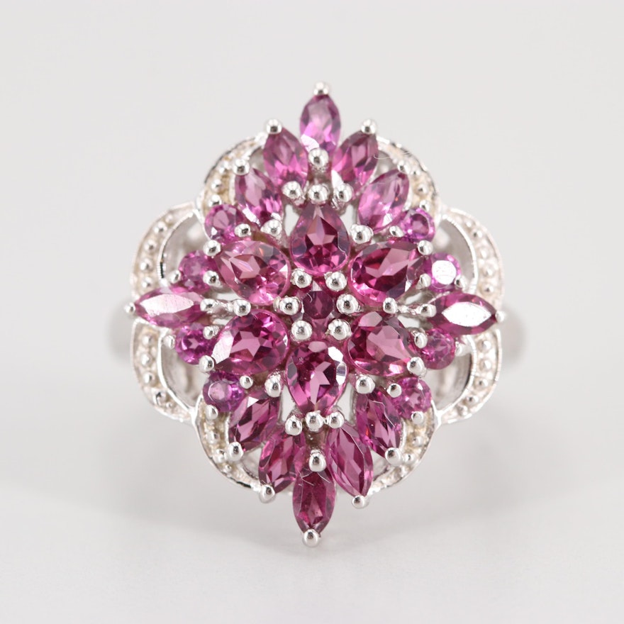 Sterling Silver Rhodolite Garnet Ring