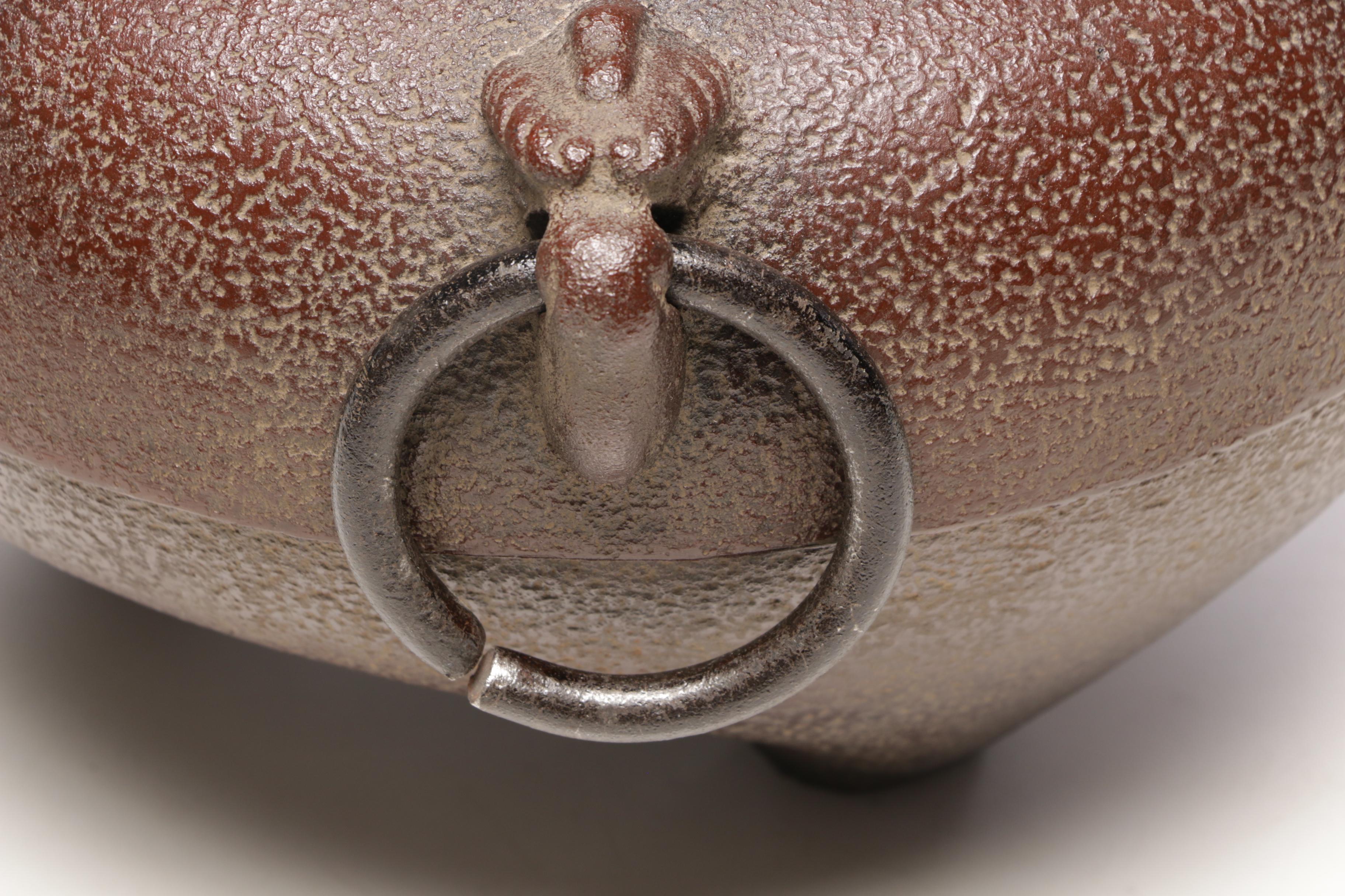 Japanese Cast Iron Tea Ceremony Kama Kettle and Furo Brazier