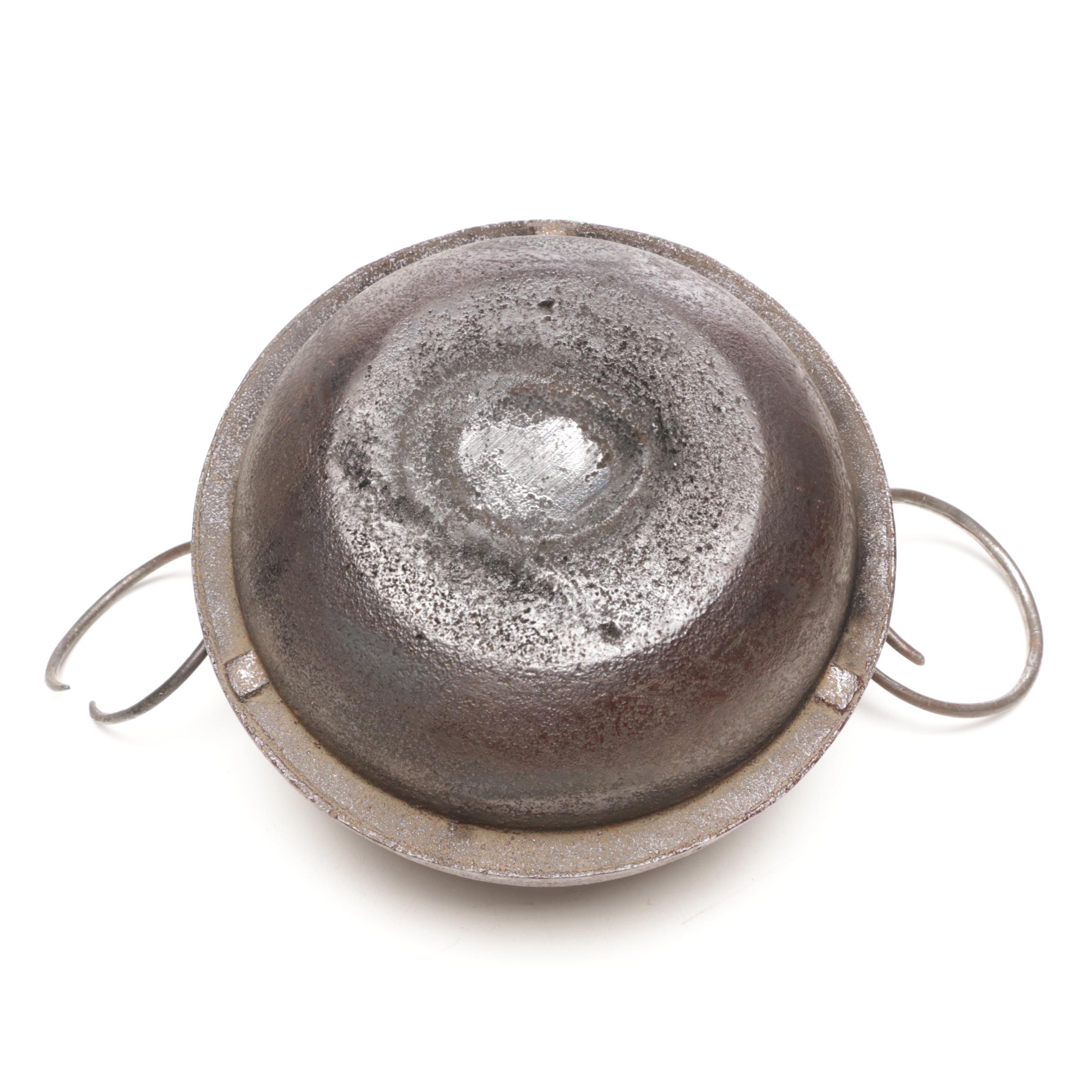 Japanese Cast Iron Tea Ceremony Kama Kettle and Furo Brazier