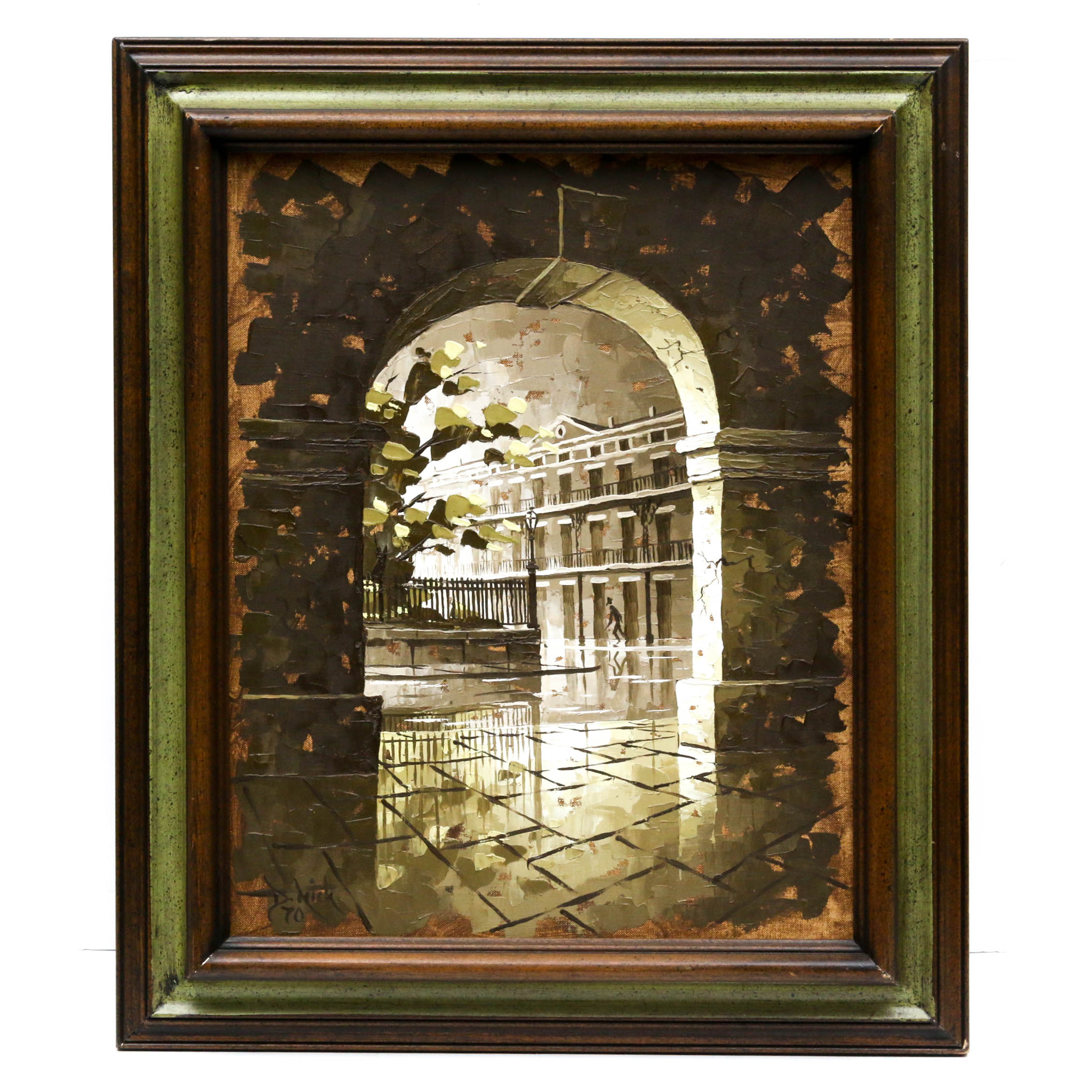 D. Nick 1970 New Orleans Oil Painting