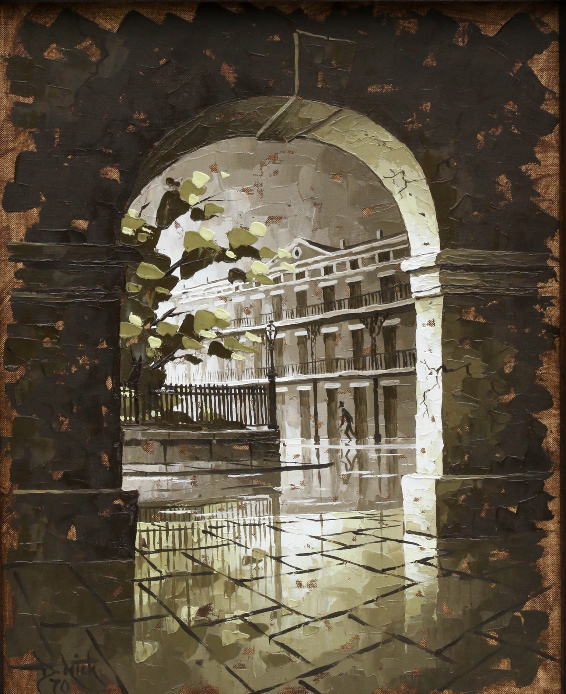 D. Nick 1970 New Orleans Oil Painting