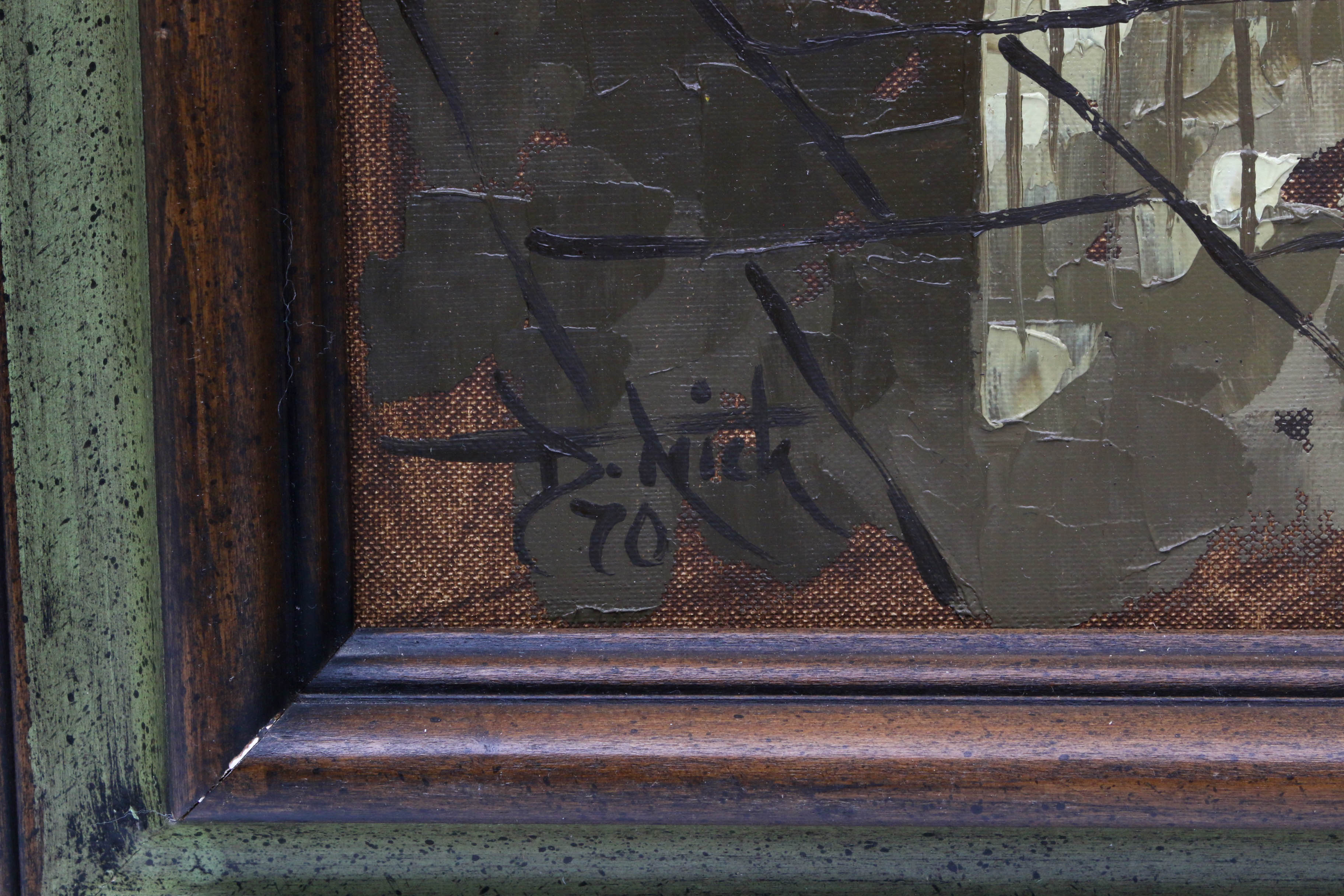 D. Nick 1970 New Orleans Oil Painting