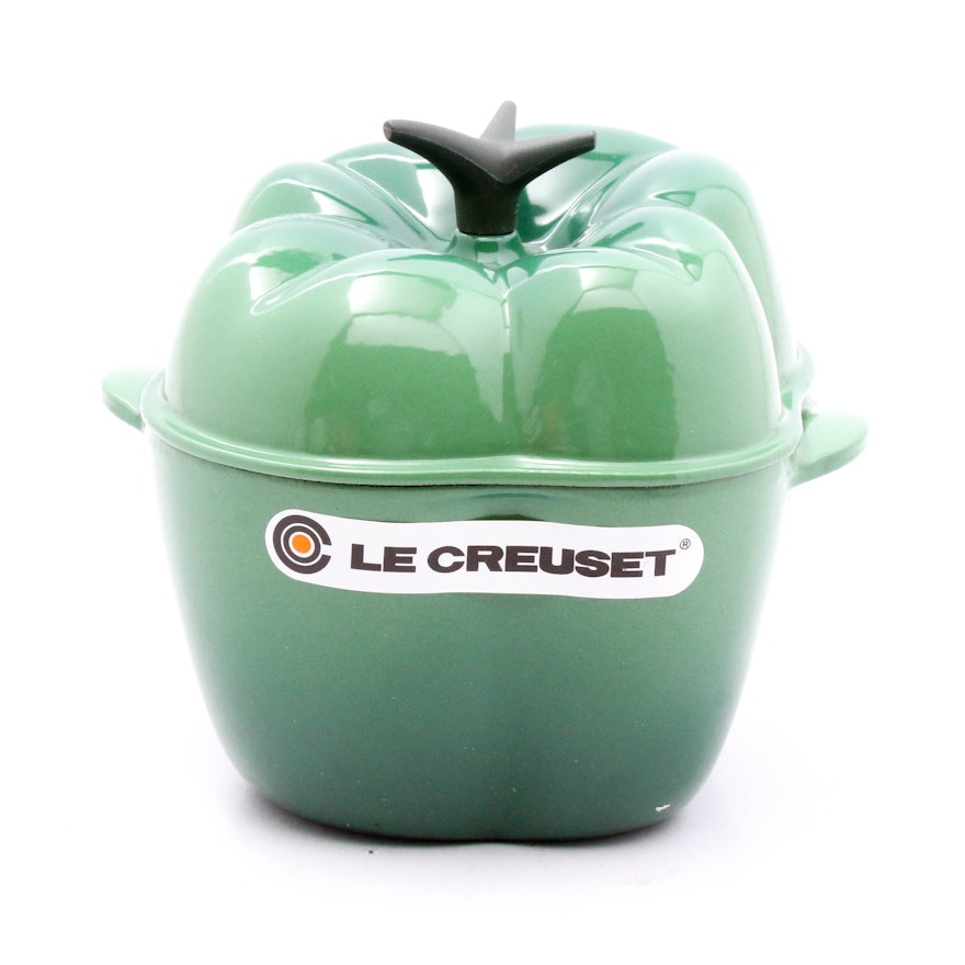 Le Creuset Enameled Cast Iron Bell Pepper Cocotte in "Jade", Made in France