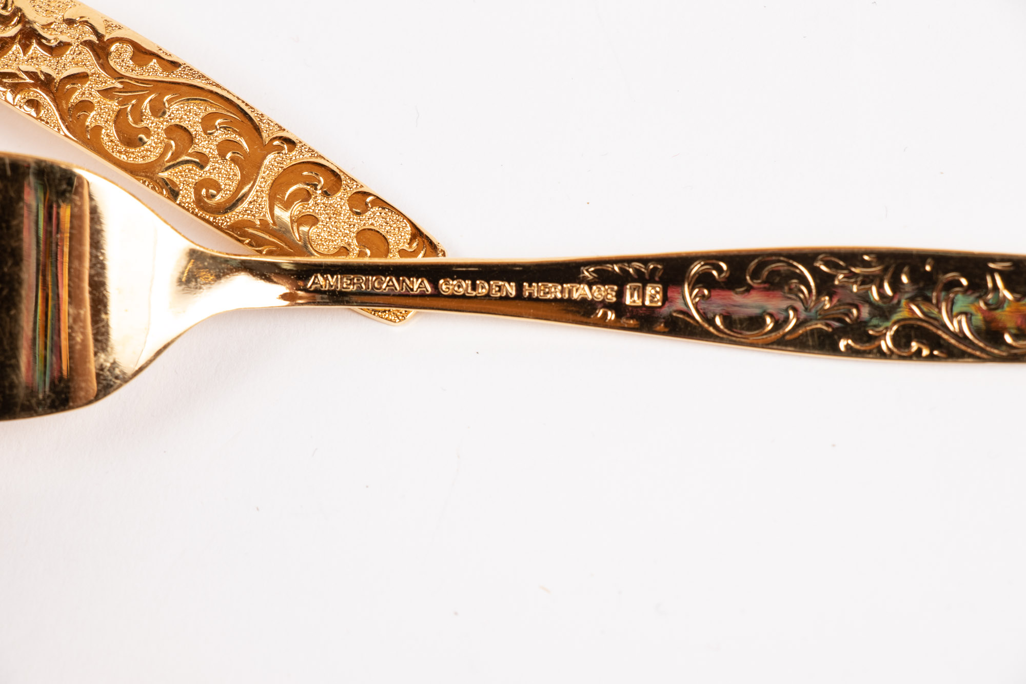 International Silver Co. "Americana Golden Heritage" Gold-Toned Flatware Set