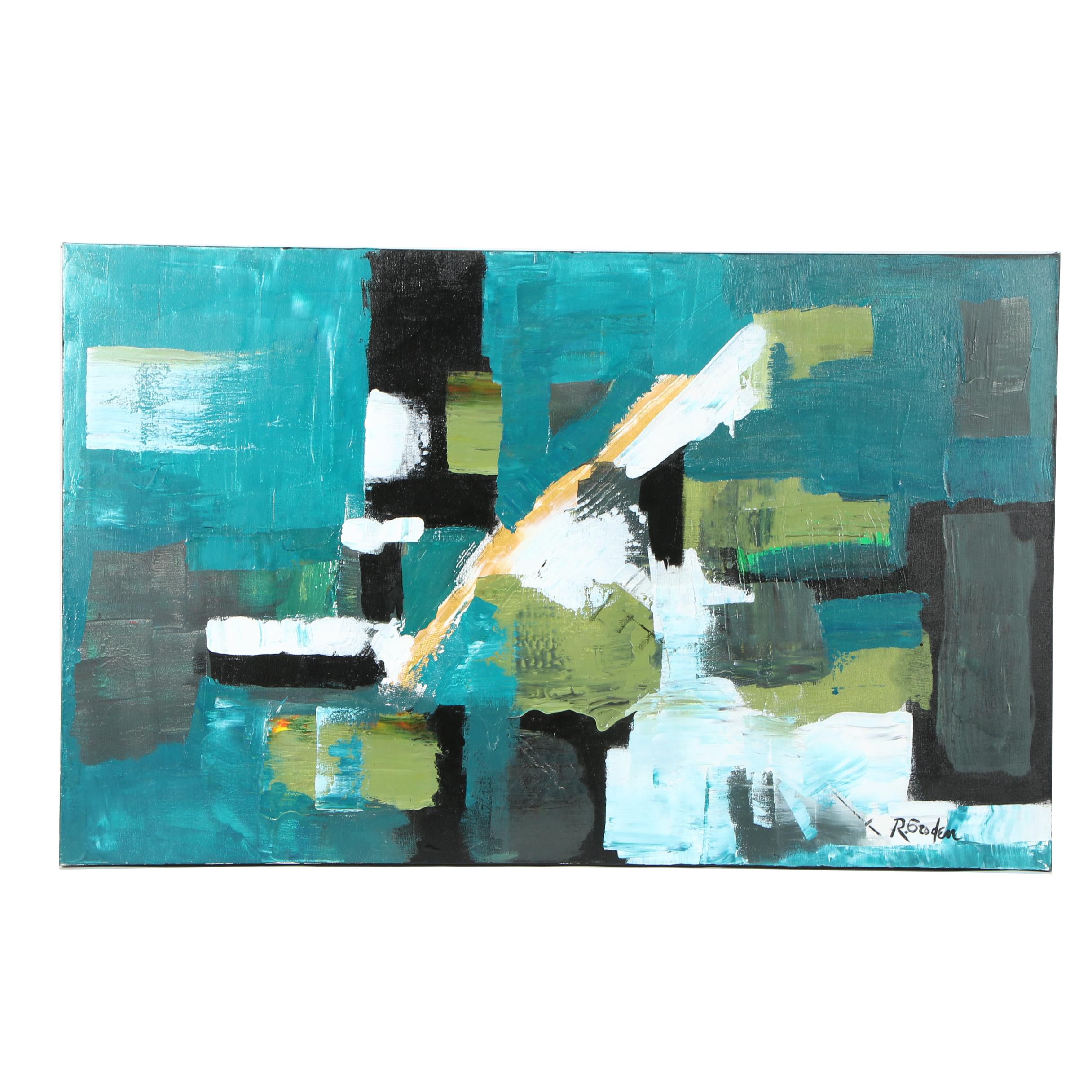 Randy Groden Mixed Media Painting "Trypiti"