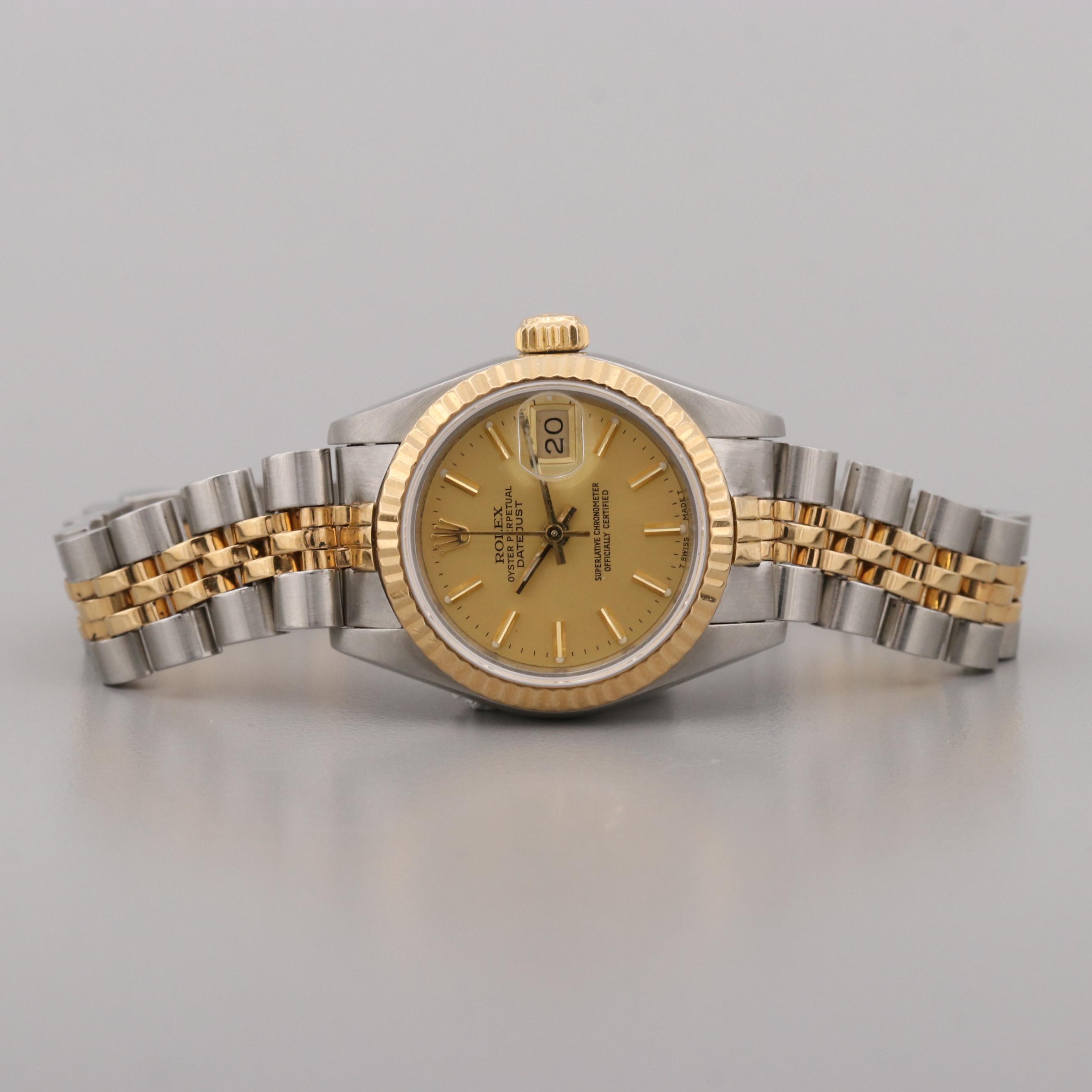 Rolex Datejust Stainless Steel and 18K Yellow Gold Watch, 1987
