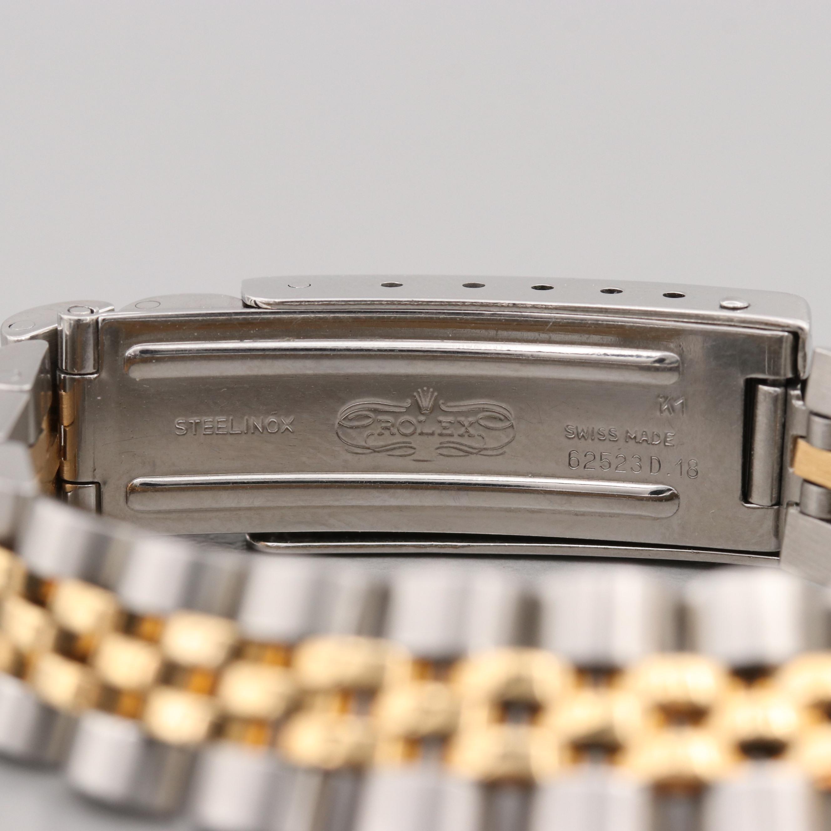 Rolex Datejust Stainless Steel and 18K Yellow Gold Watch, 1987