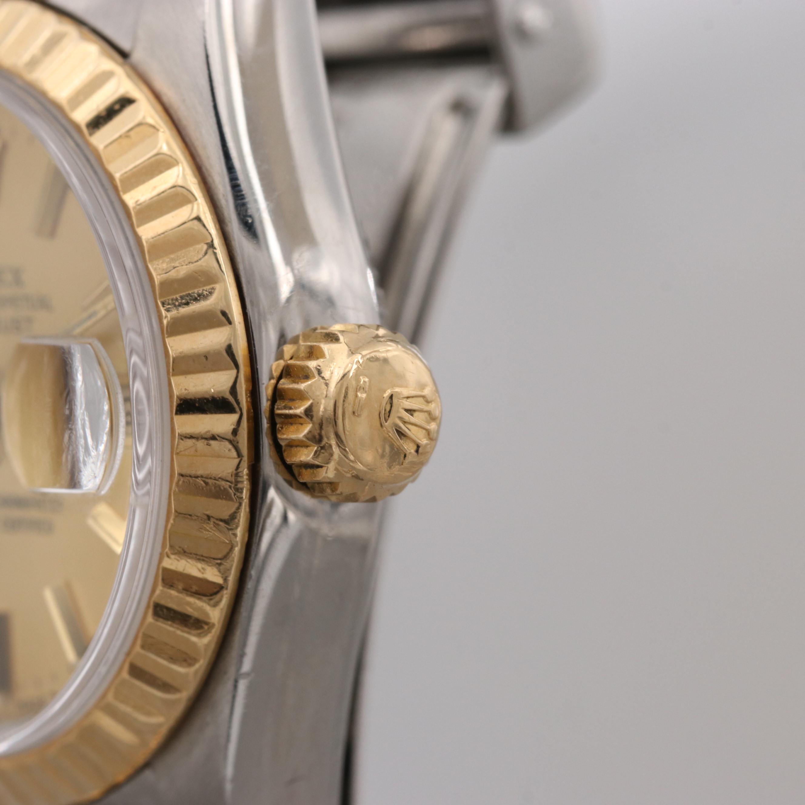 Rolex Datejust Stainless Steel and 18K Yellow Gold Watch, 1987
