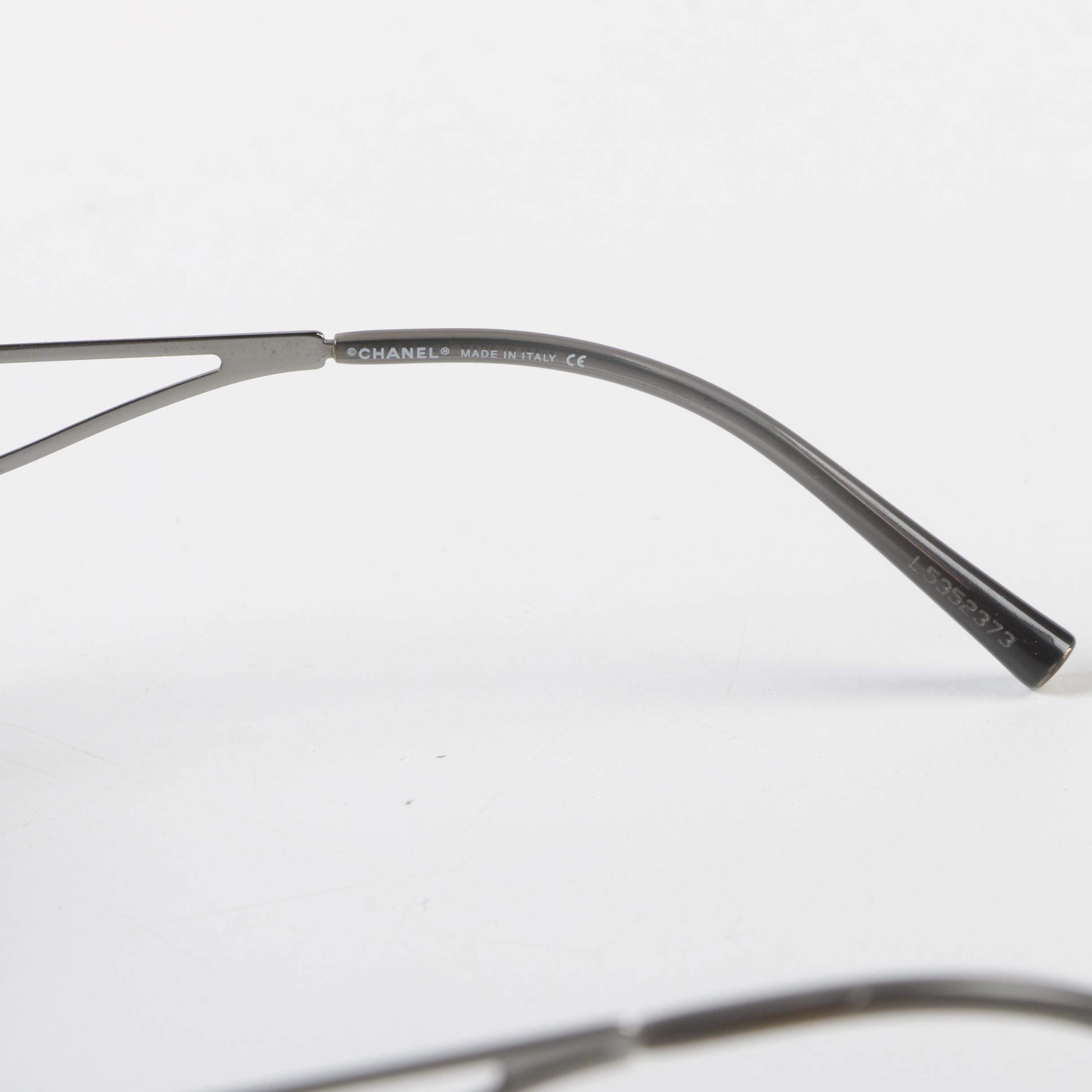 Chanel 4073-B CC Logo Sunglasses with Crystal Embellishments